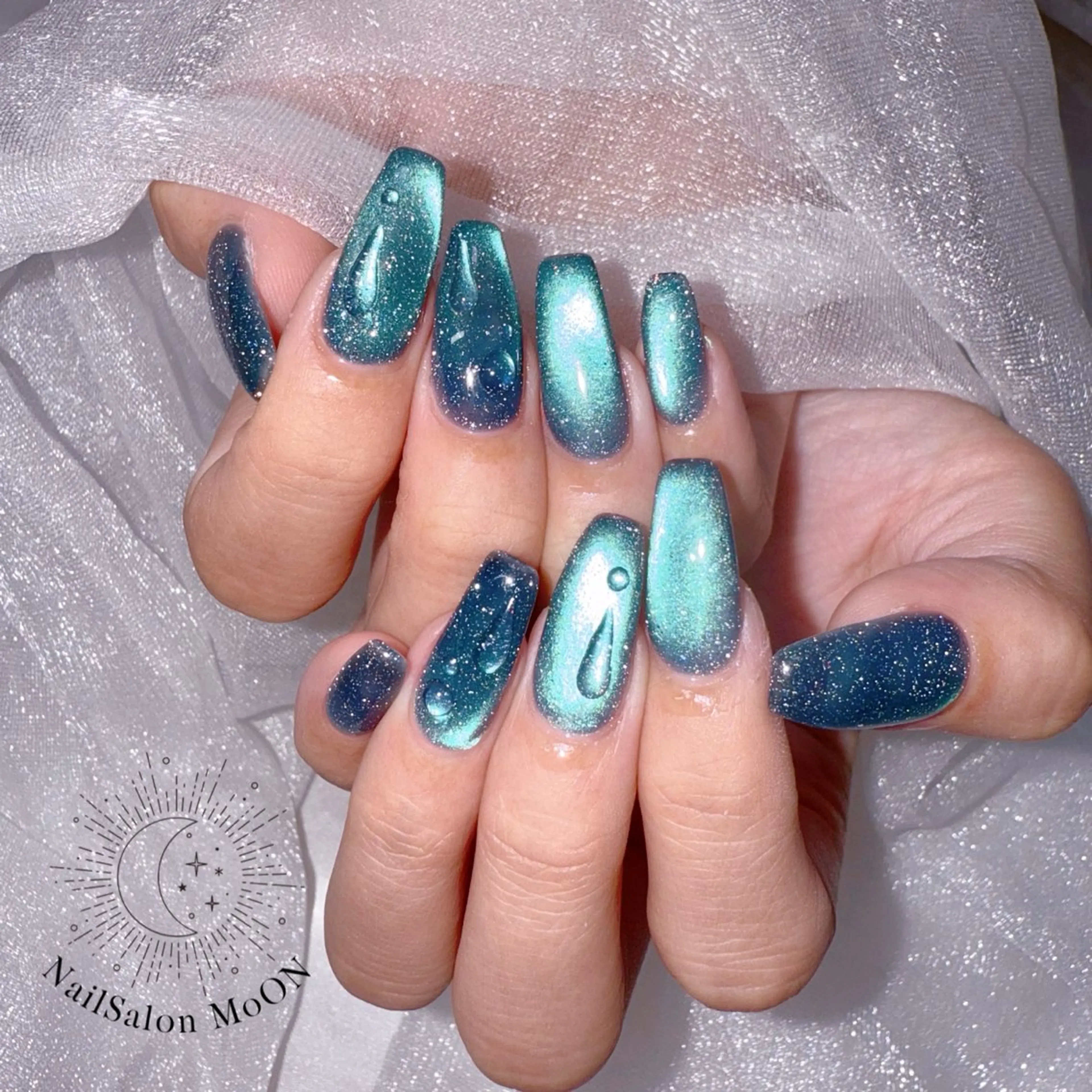 ネイル マグネットネイル ハンドネイル ハンドケア MoON...❤︎ MeGuのネイルデザイン