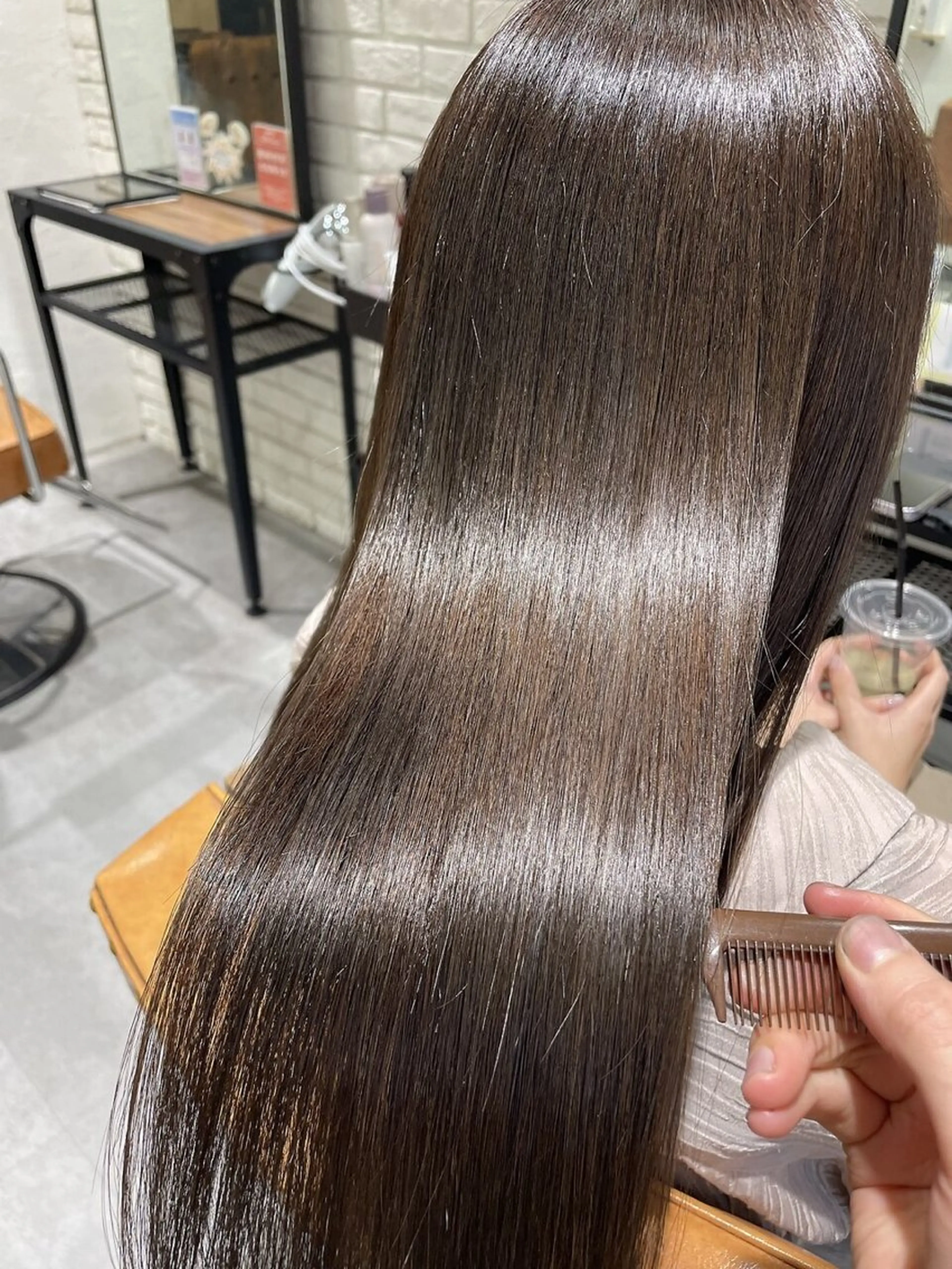 ロング カラー ハイライトカラー ハイライト 髪質改善 縮毛矯正 トリートメント Hello Design Coconeel所属・髪質改善アンジュール かのんのヘアスタイル