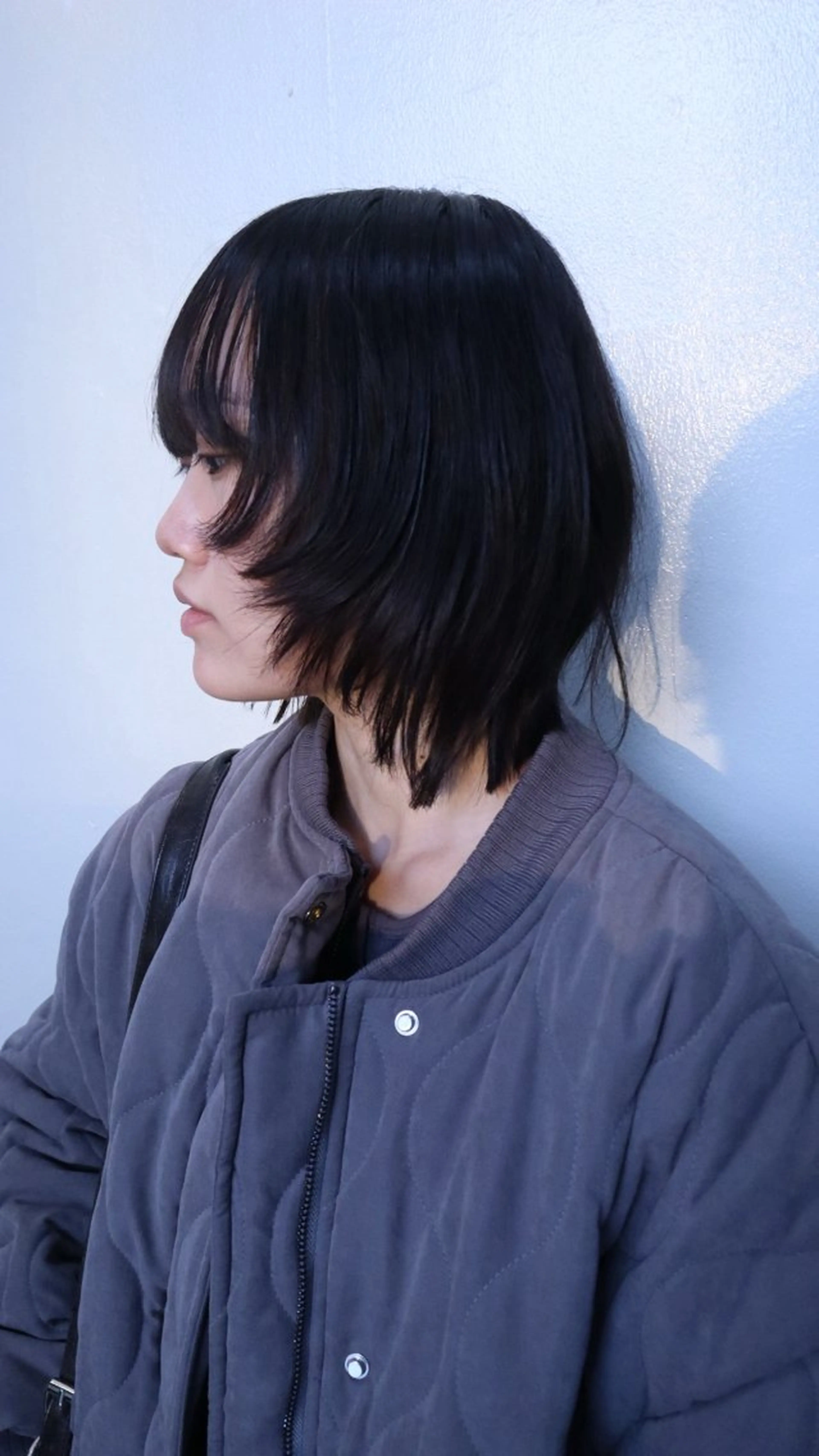 ミディアム カット ヘアカラー トリートメント レイヤー/ボブ/ 透明感カラー/ニワのヘアスタイル