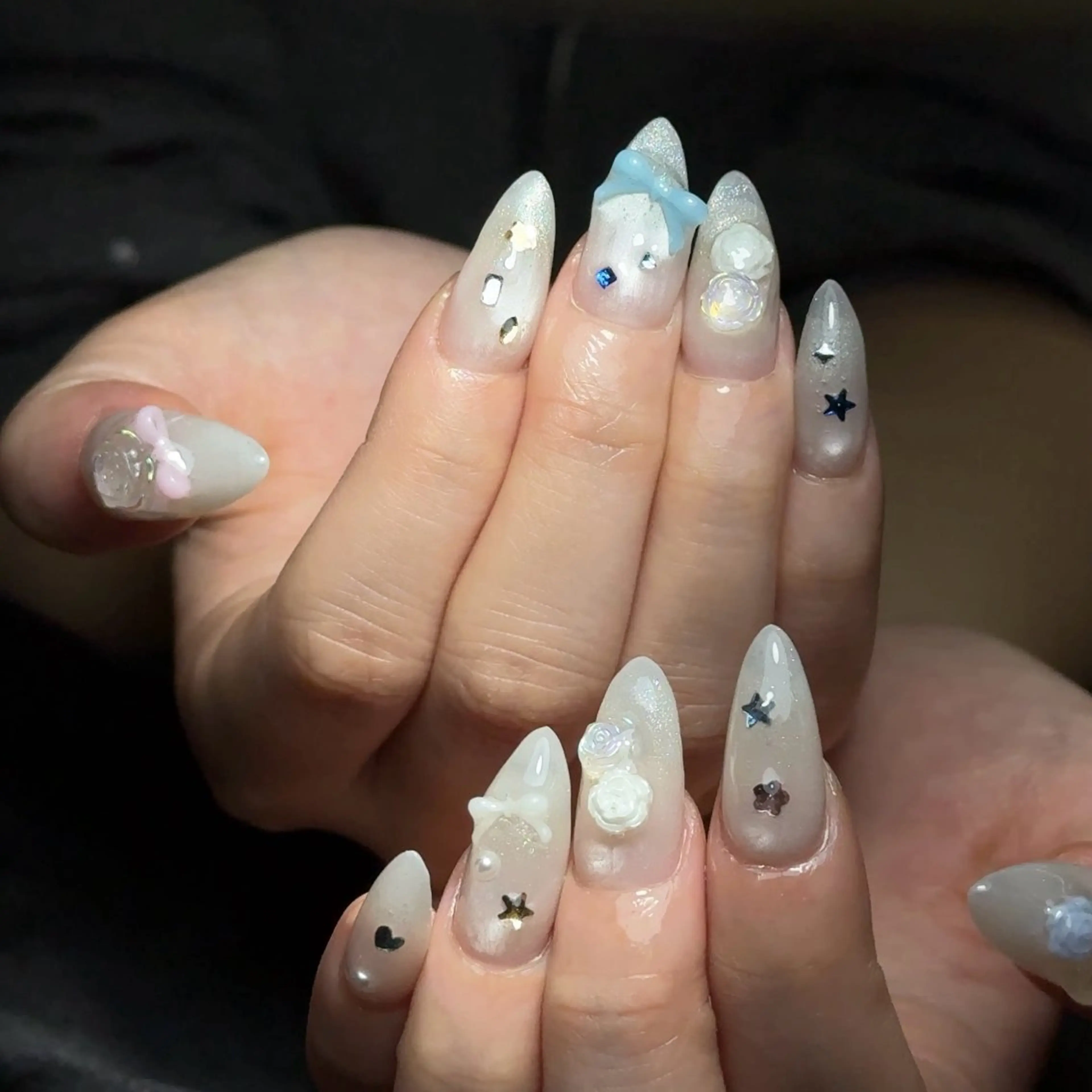 ネイル 韓国ネイル 持ち込み ニュアンスネイル ワンホンネイル ハンドネイル Mio Nailのネイルデザイン