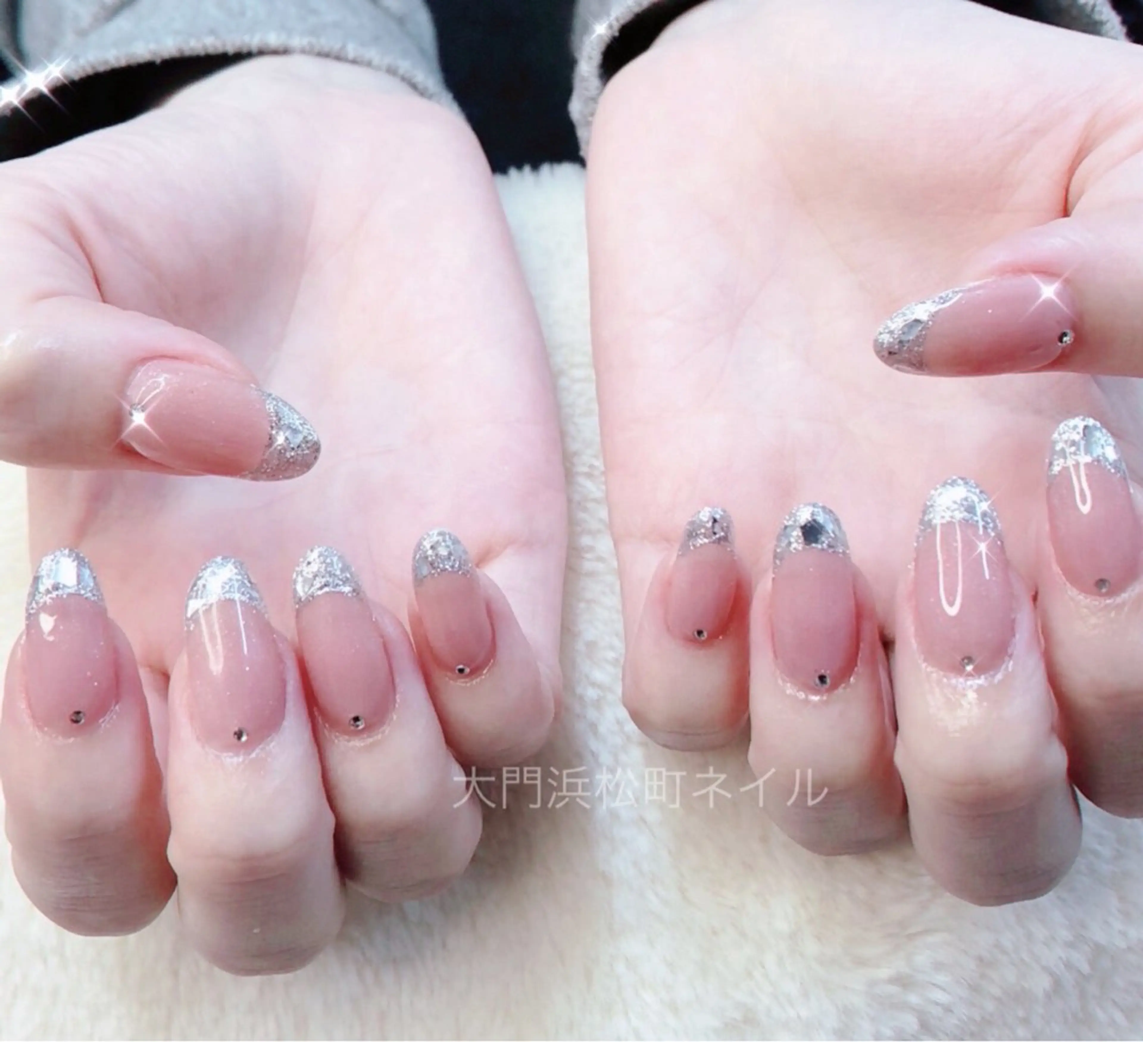 ネイル フレンチネイル ガラスフレンチ マグネットネイル ミラーネイル オフィスネイル ハンドネイル ハンドケア 大門浜松町 ネイルのネイルデザイン