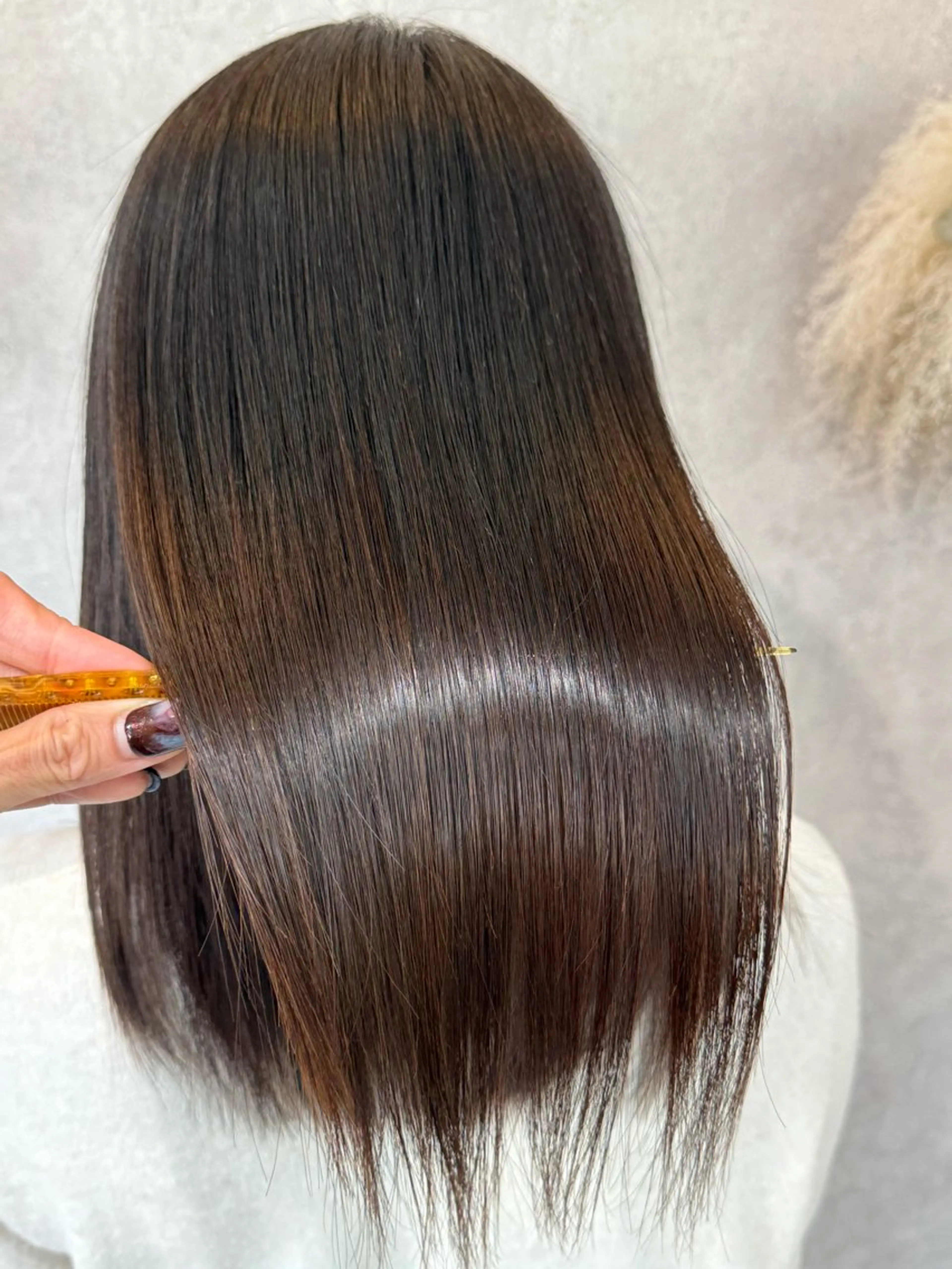 ミディアム カラー カット ヘアカラー トリートメント 髪質改善×METEO 店長 貞松直也のヘアスタイル