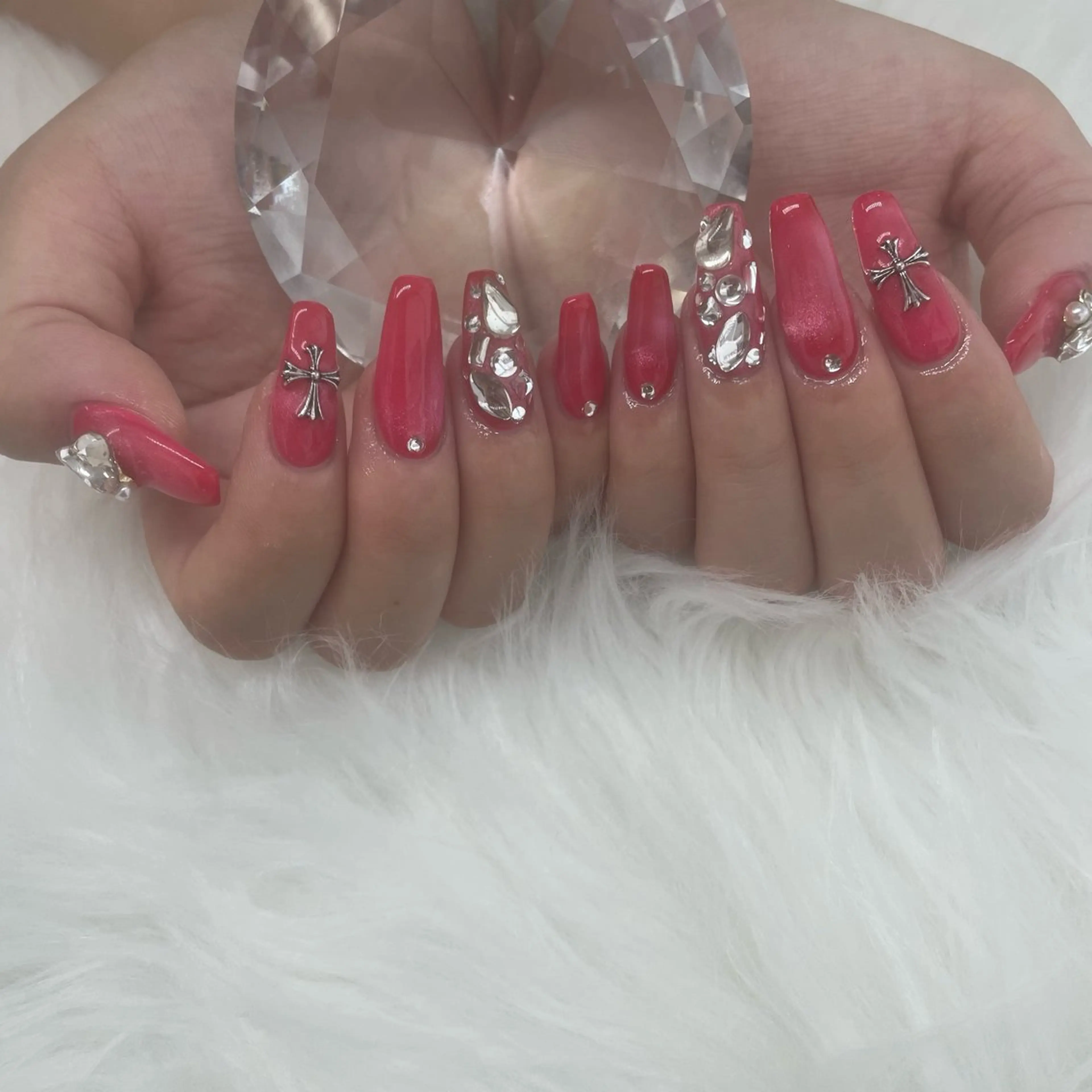 ✨12月限定✨💅hand チップ長さだしデザイン＊フルアート＊フレンチ＊ベイビーブーマー等💞の写真