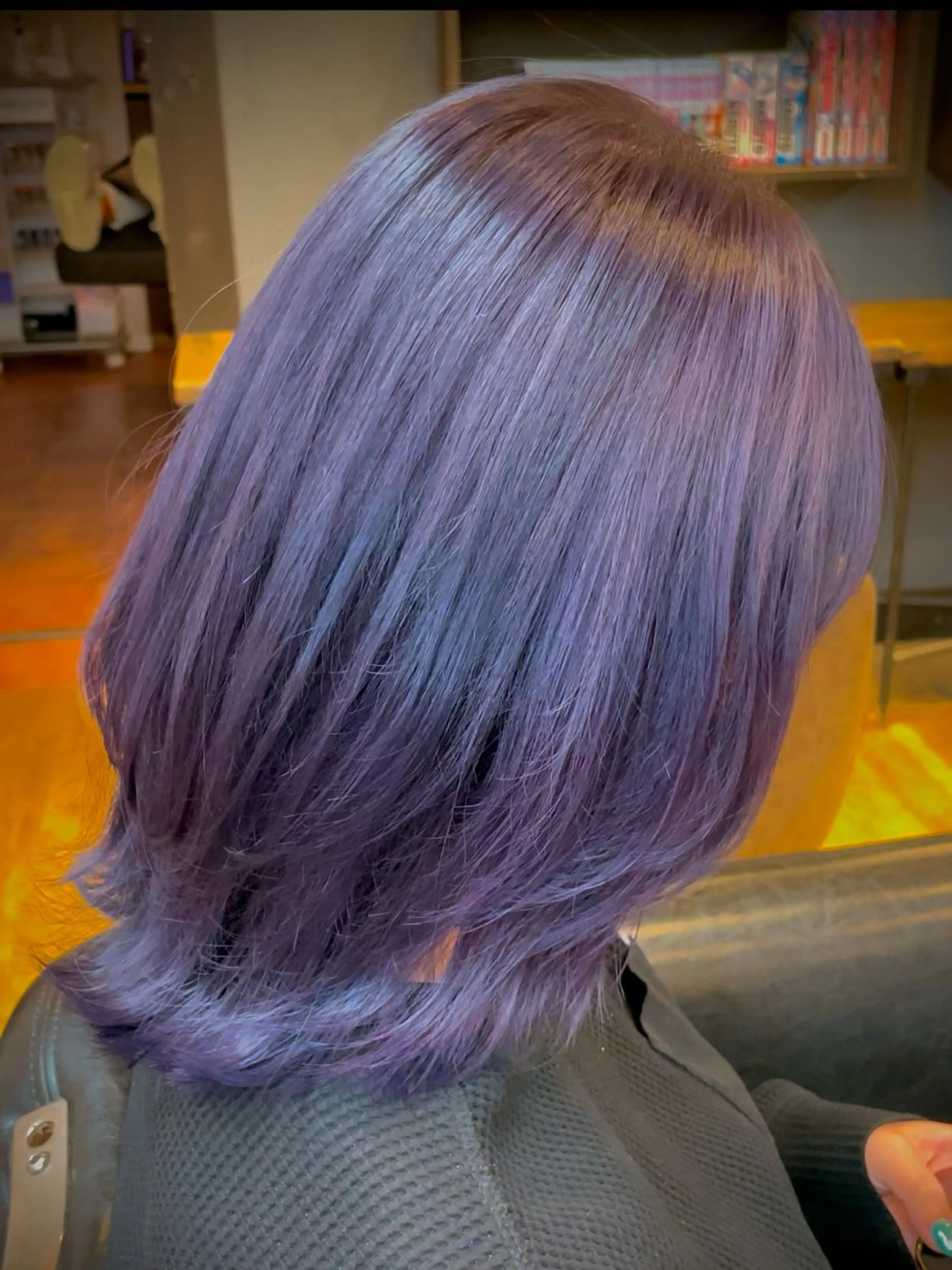 ミディアム カラー ヘアカラー 飯田 来夢のヘアスタイル