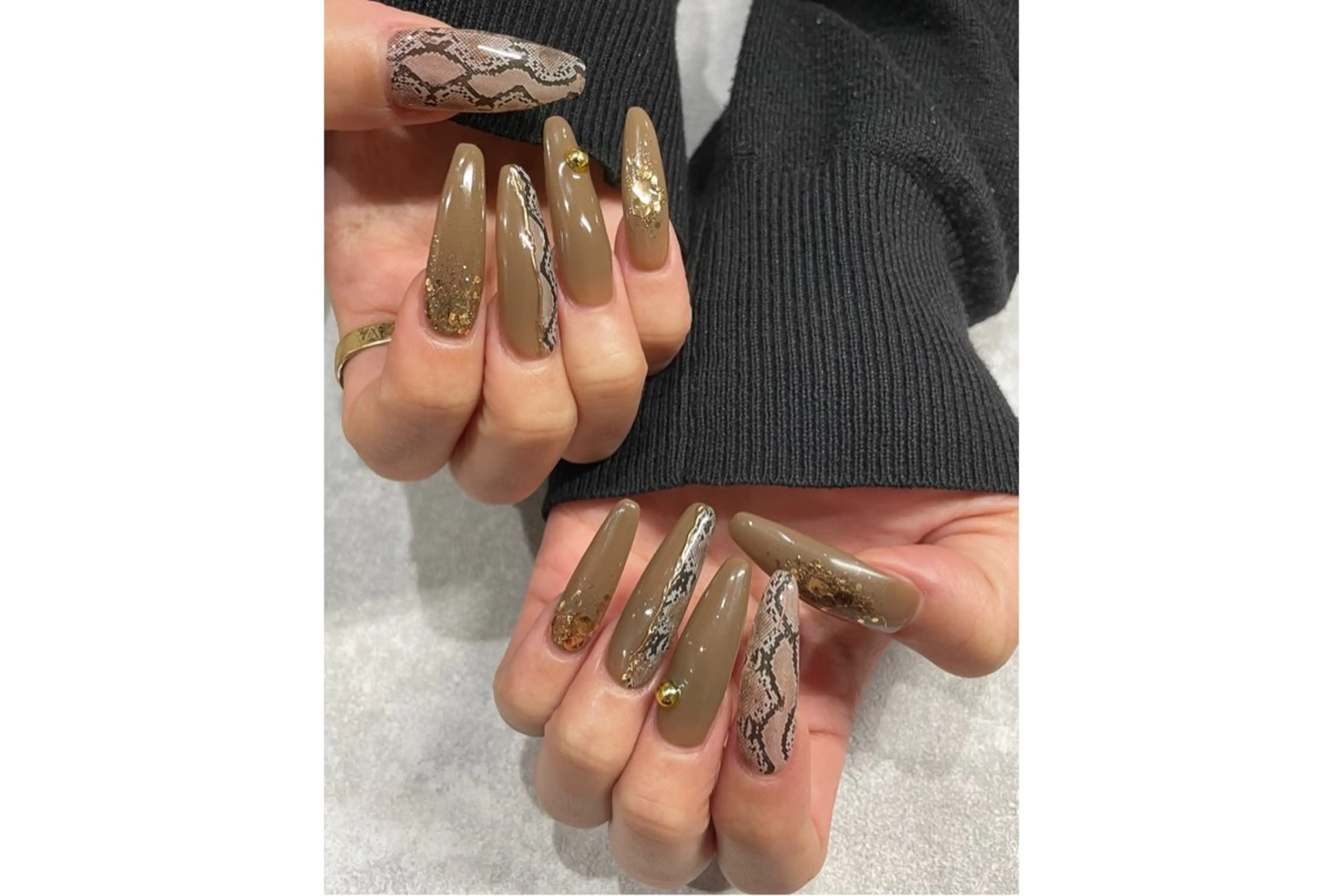 ネイル ロングネイル ハンドネイル NAIL Salon IP所属・長谷川 奈緒美のネイルデザイン