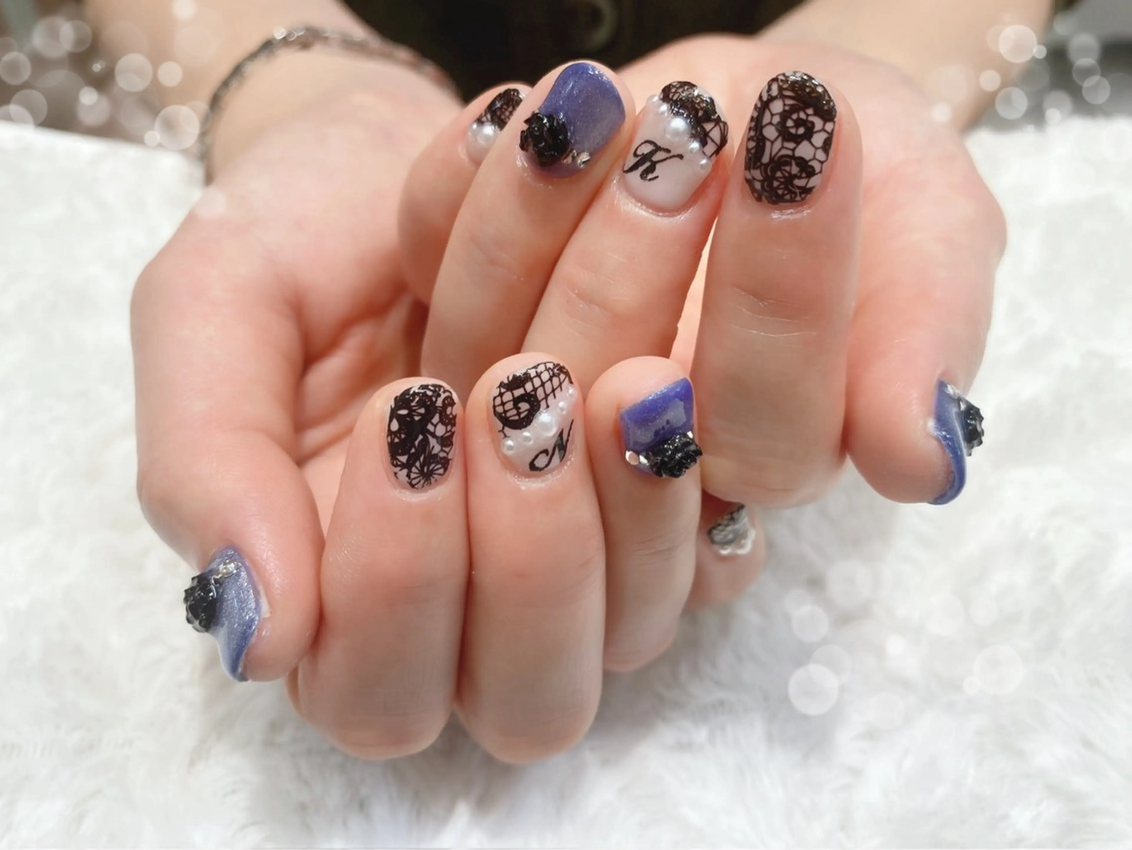 ネイル レース マグネットネイル ハンドネイル ネイルサロン nail_upのネイルデザイン