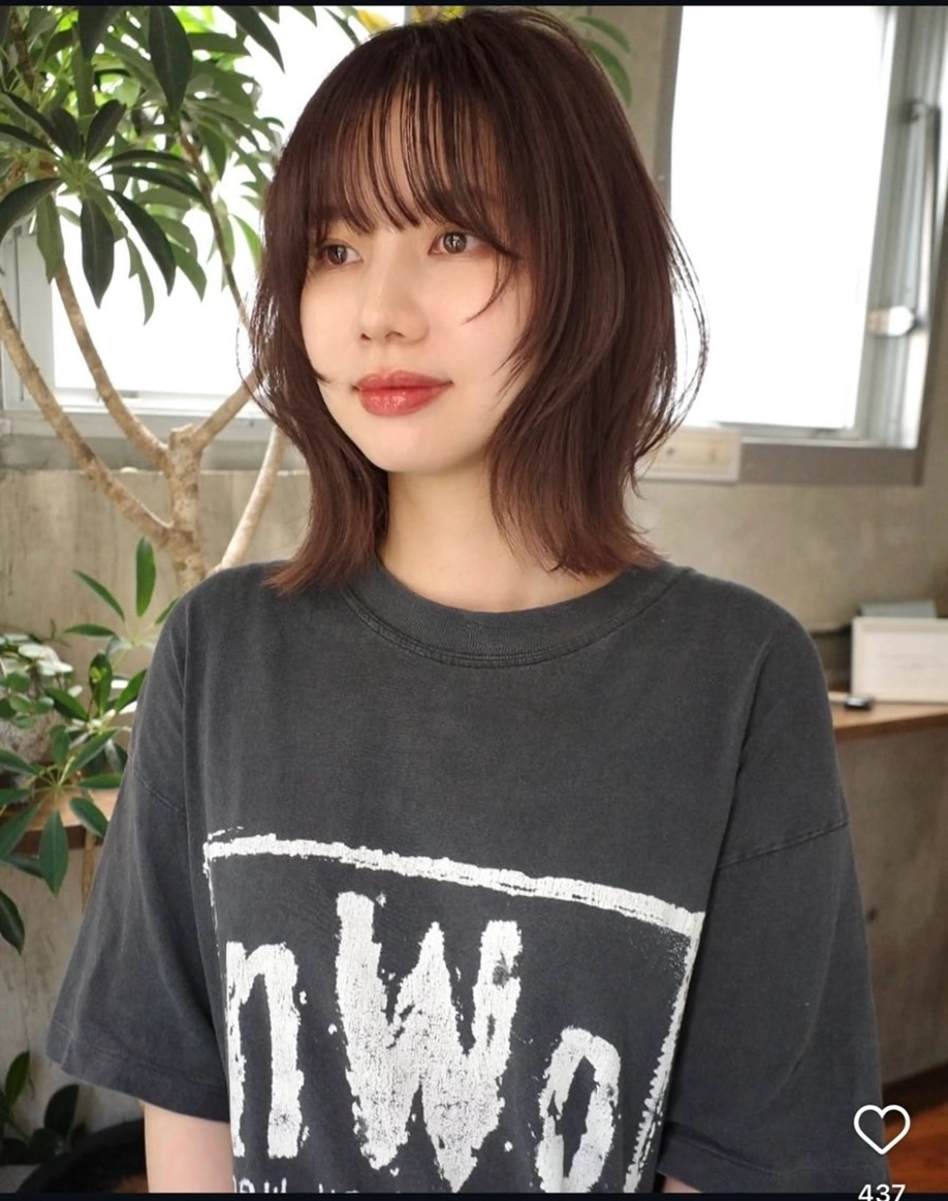 ミディアム レイヤー小顔ショート 吉田ジョウのヘアスタイル