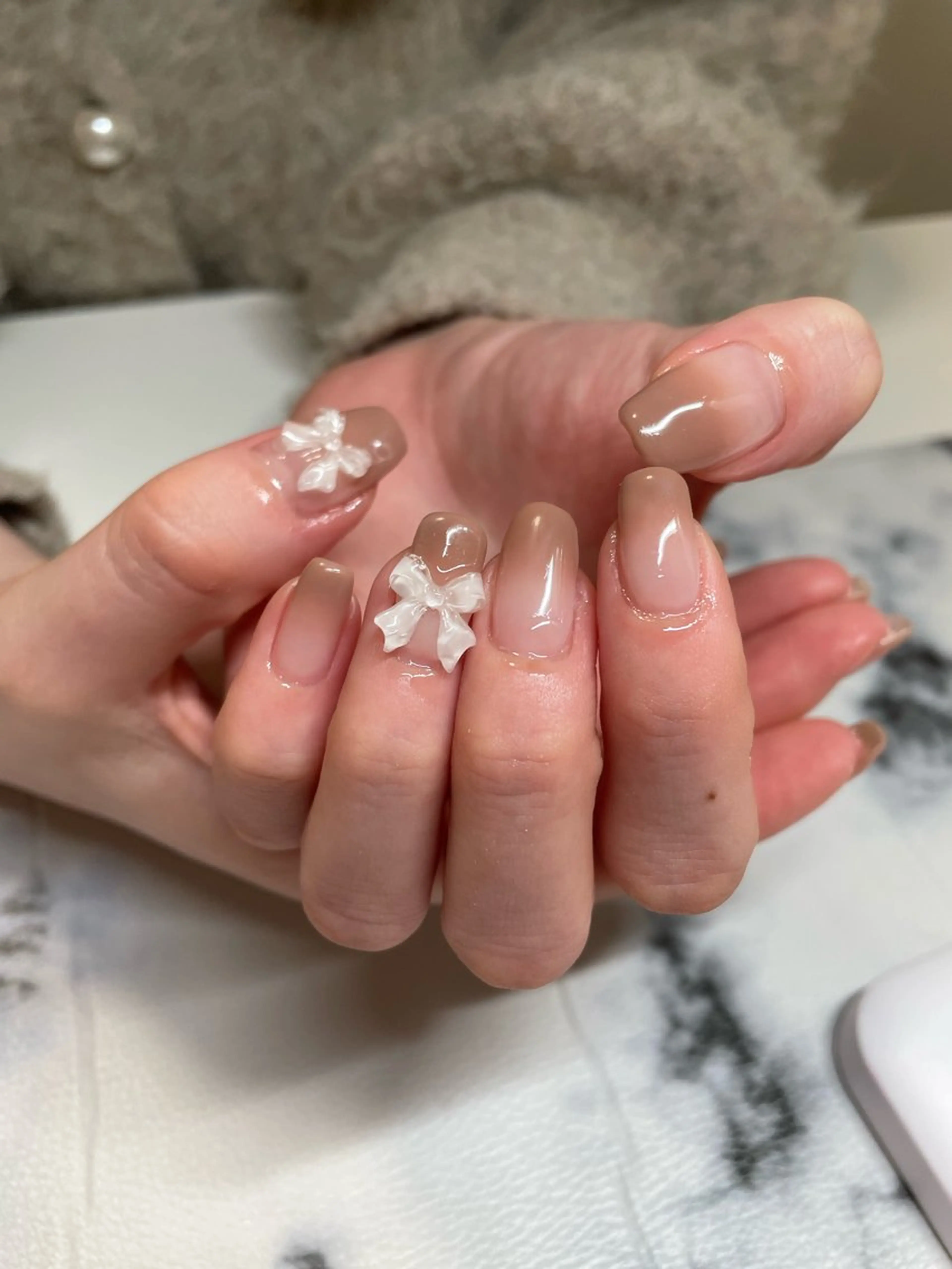 ネイル リボン MN salonのネイルデザイン