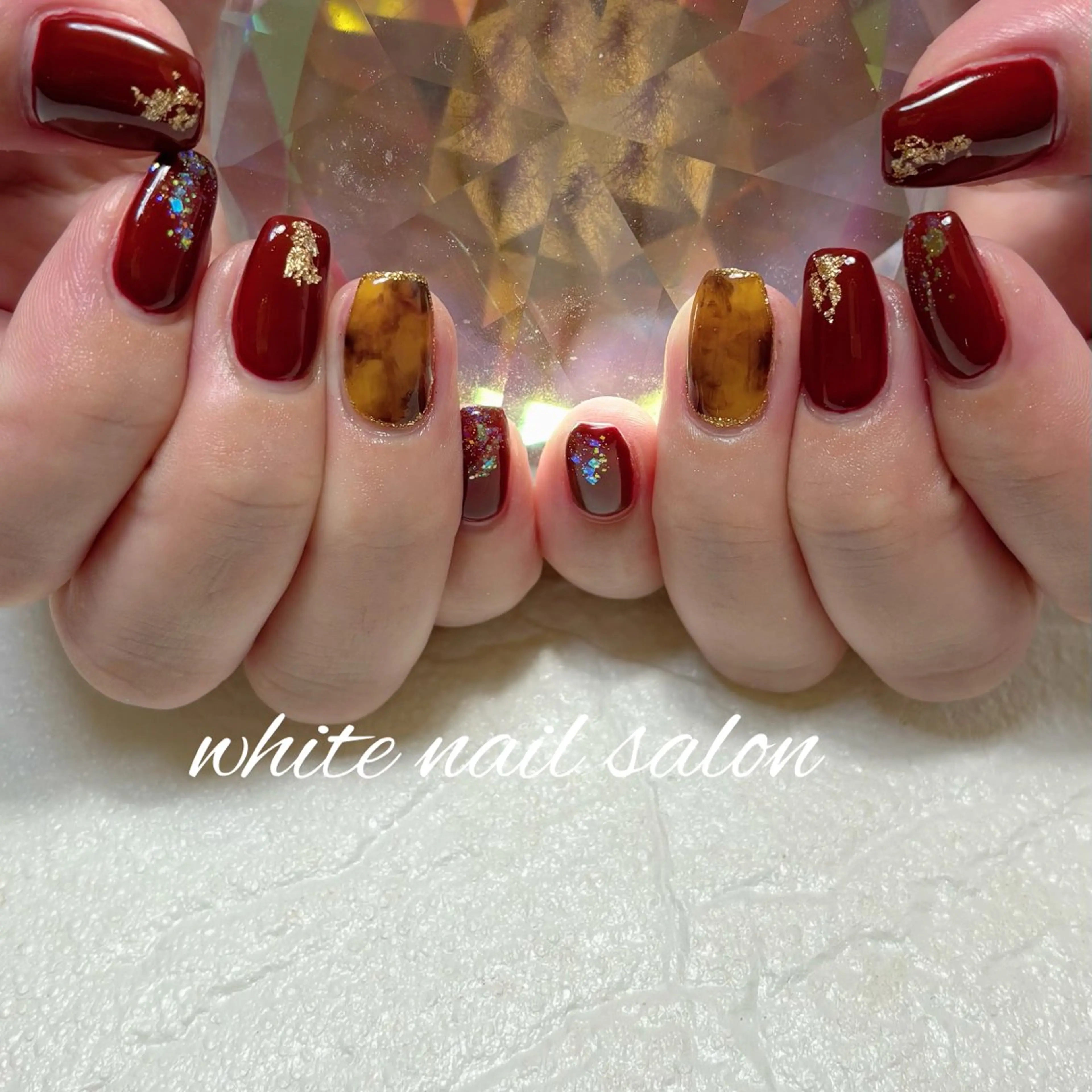 ネイル フットネイル ホワイト ハンドネイル white nail salonのネイルデザイン