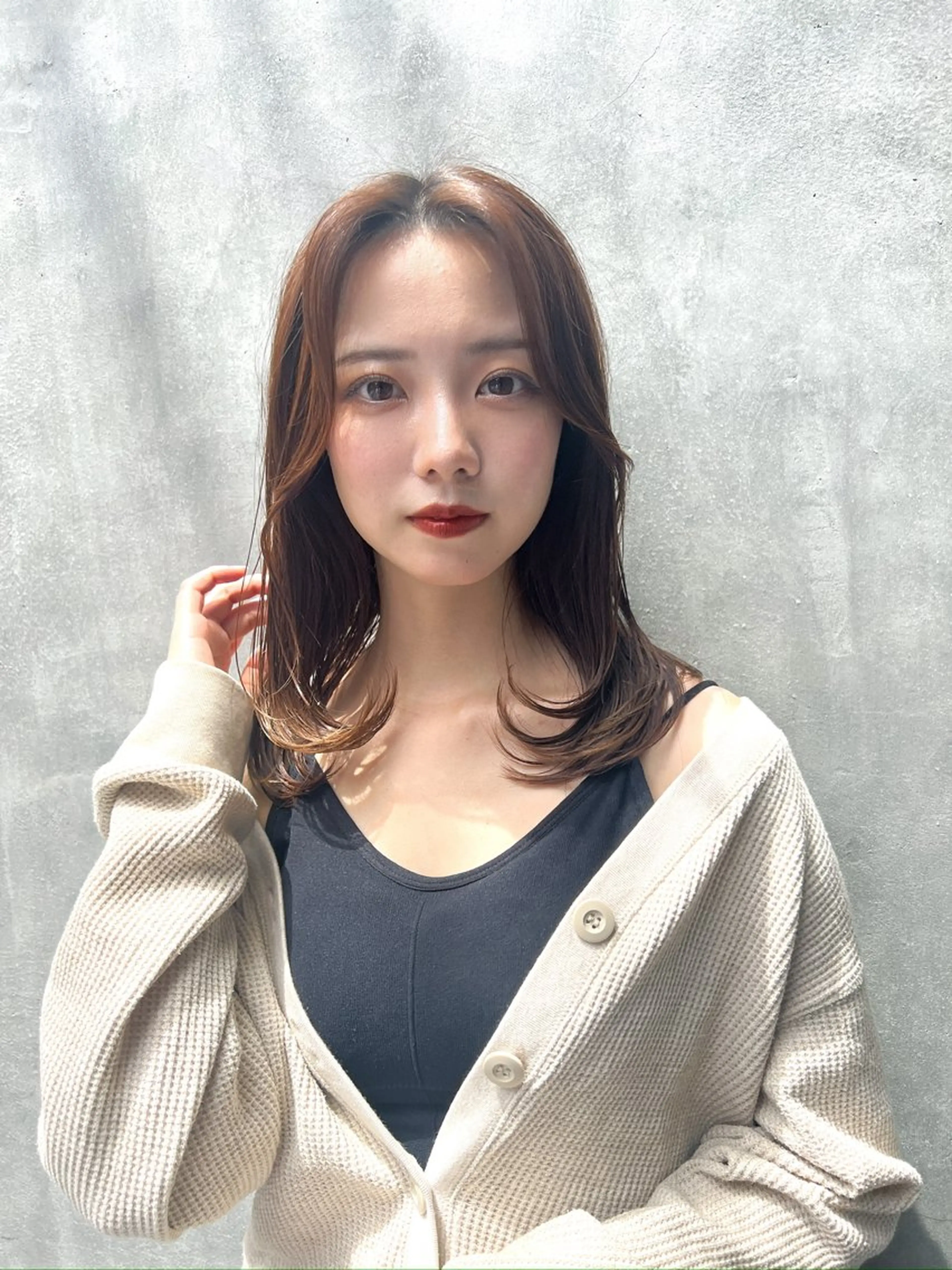 ミディアム カット ヘアカラー トリートメント Lond strada所属・💎韓国レイヤー/ 髪質改善💎武村侑哉のヘアスタイル