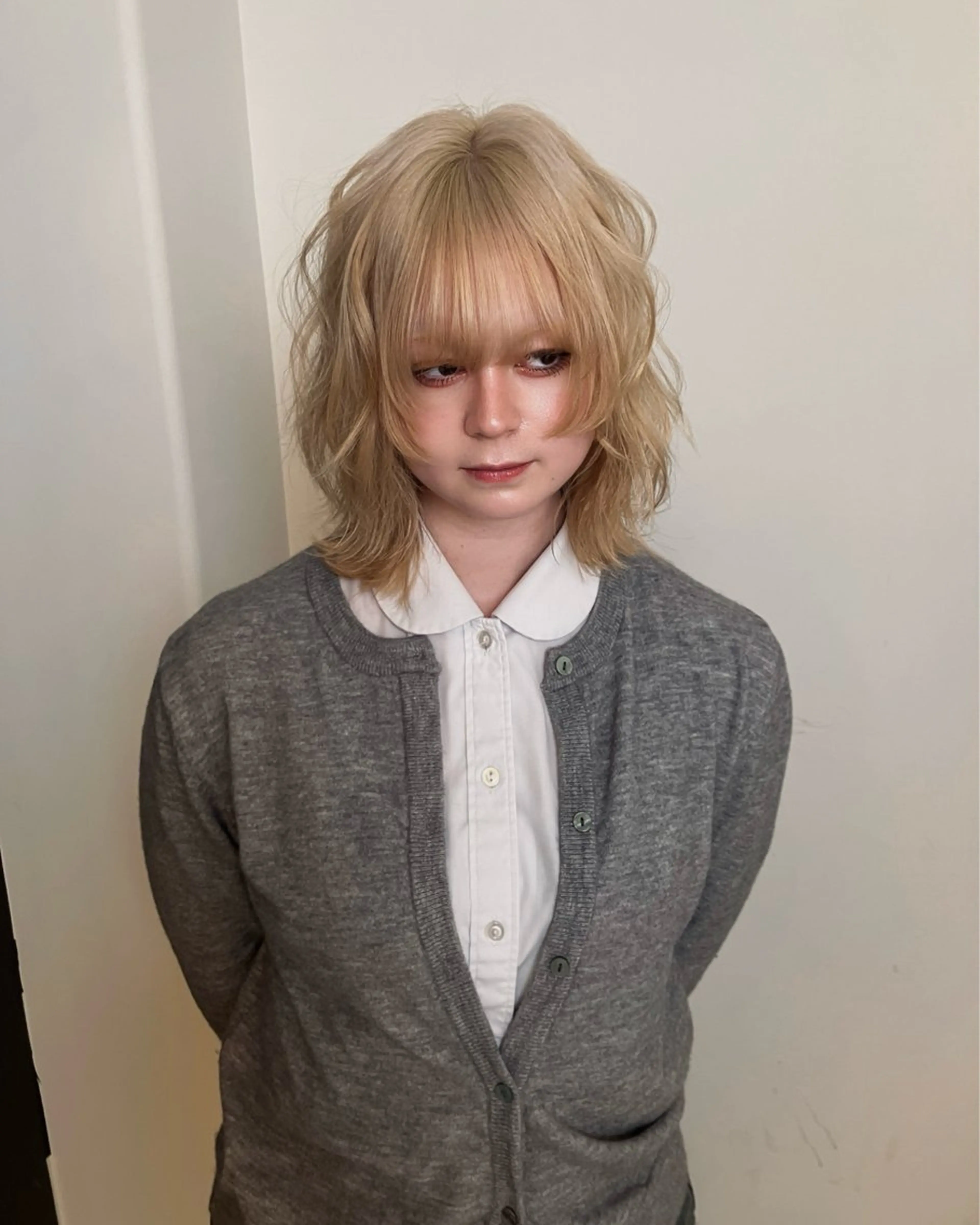 ショート カラー 抜きっぱなしブロンド ブロンド Hanaka @hwndorのヘアスタイル