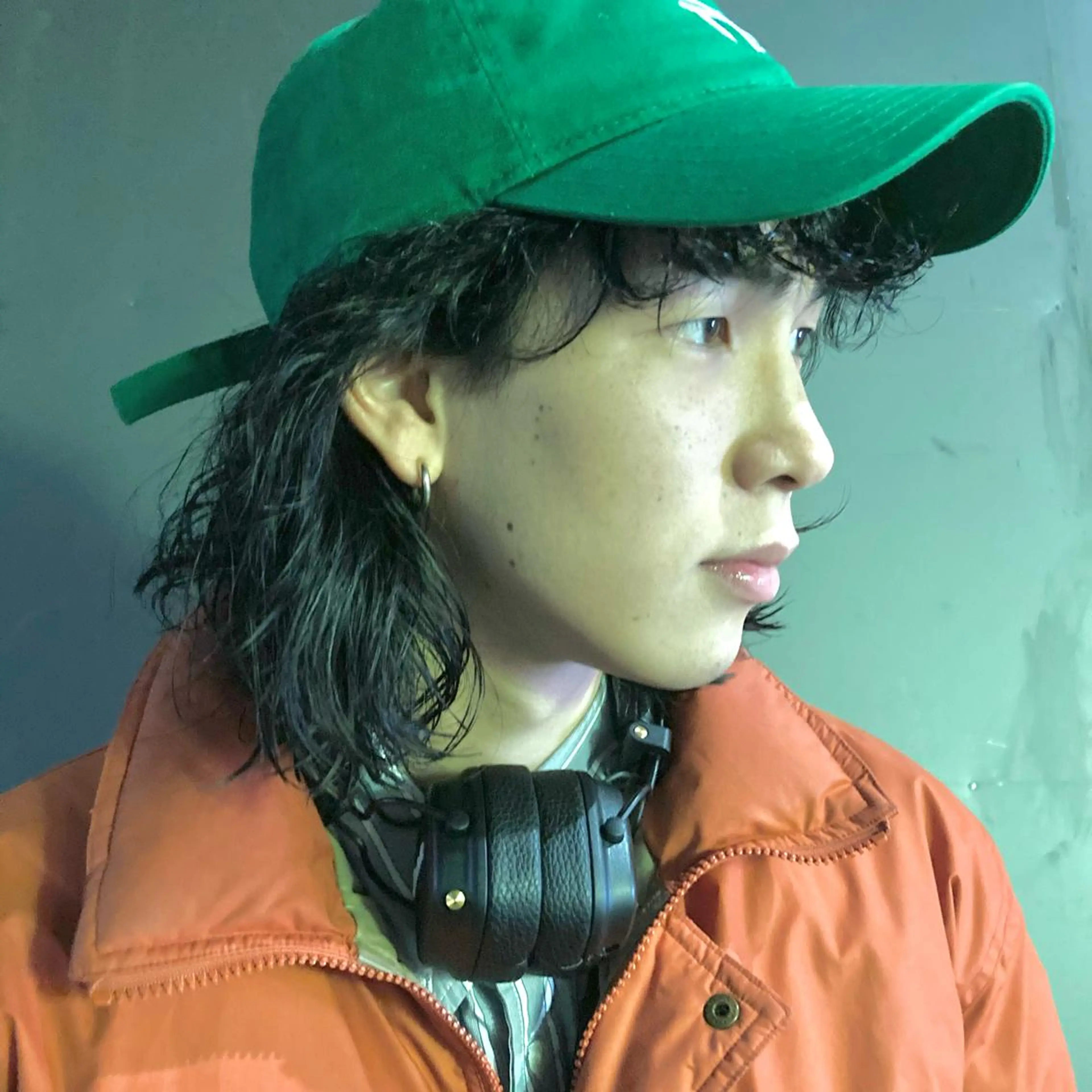 ミディアム パーマ メンズ ウルフレイヤー エクステ/kokiのヘアスタイル