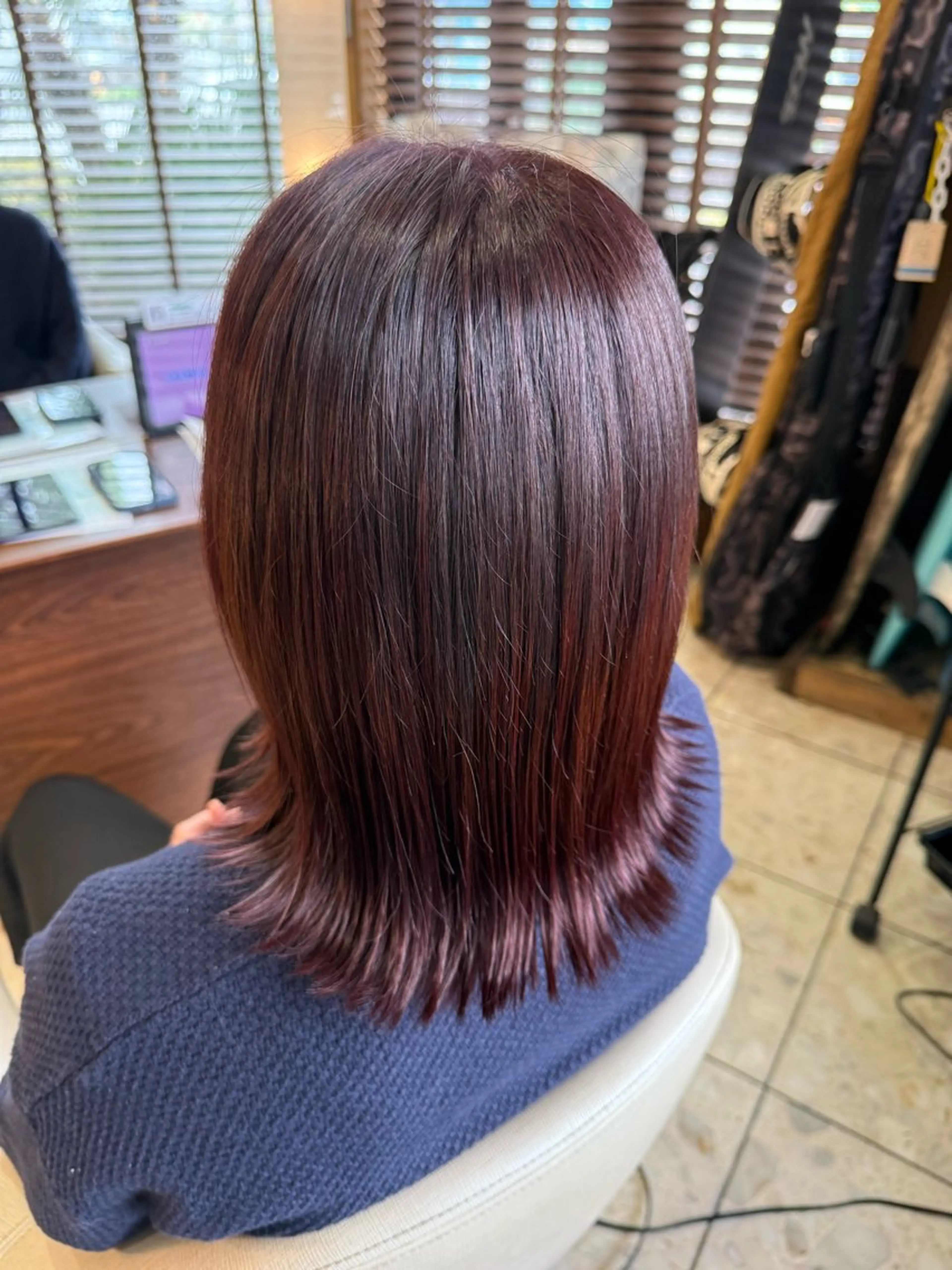 ミディアム カラー ヘアカラー 中田 こころのヘアスタイル