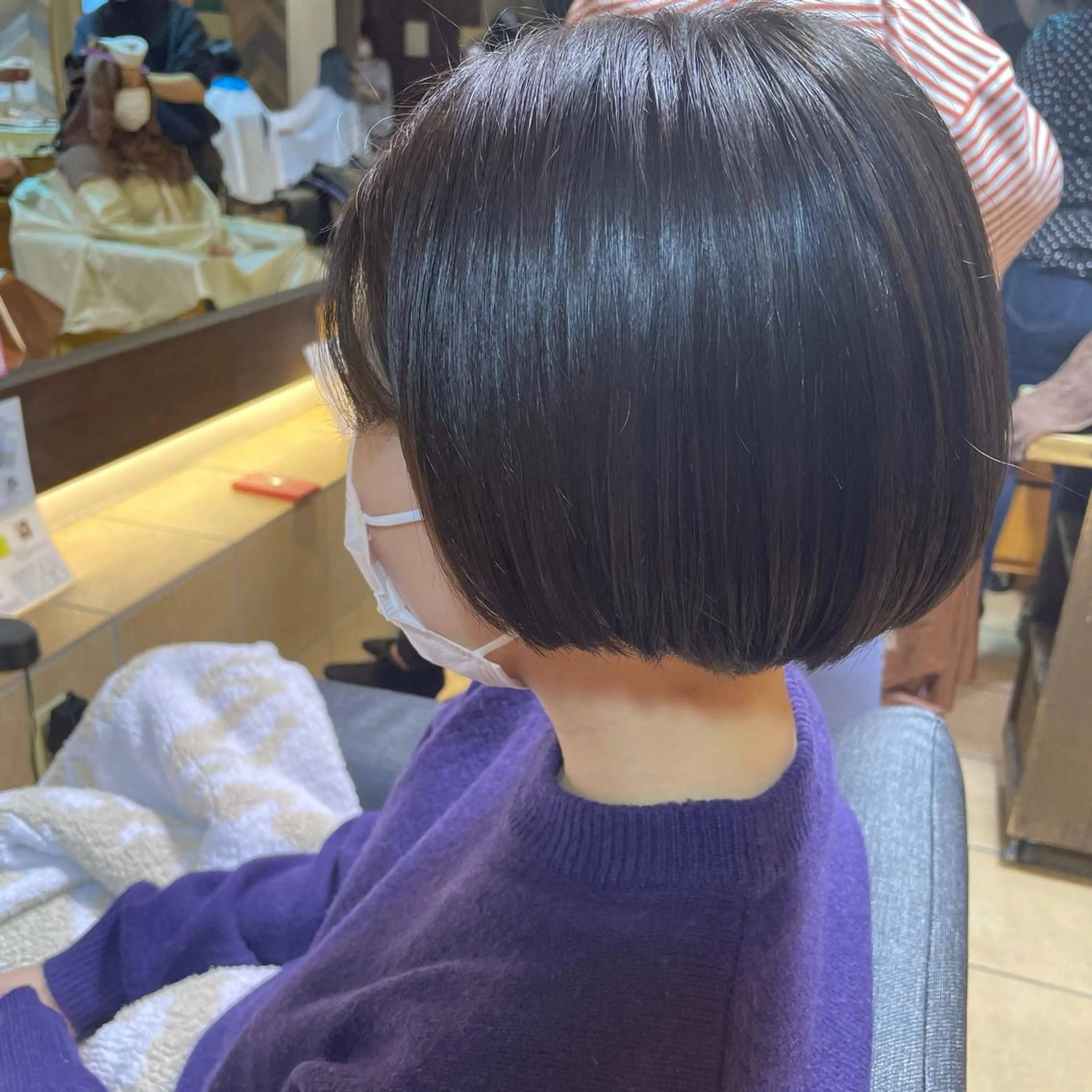 ショート カラー ボブ カット ヘッドスパ AMANE🌼 ハヤシサオリのヘアスタイル