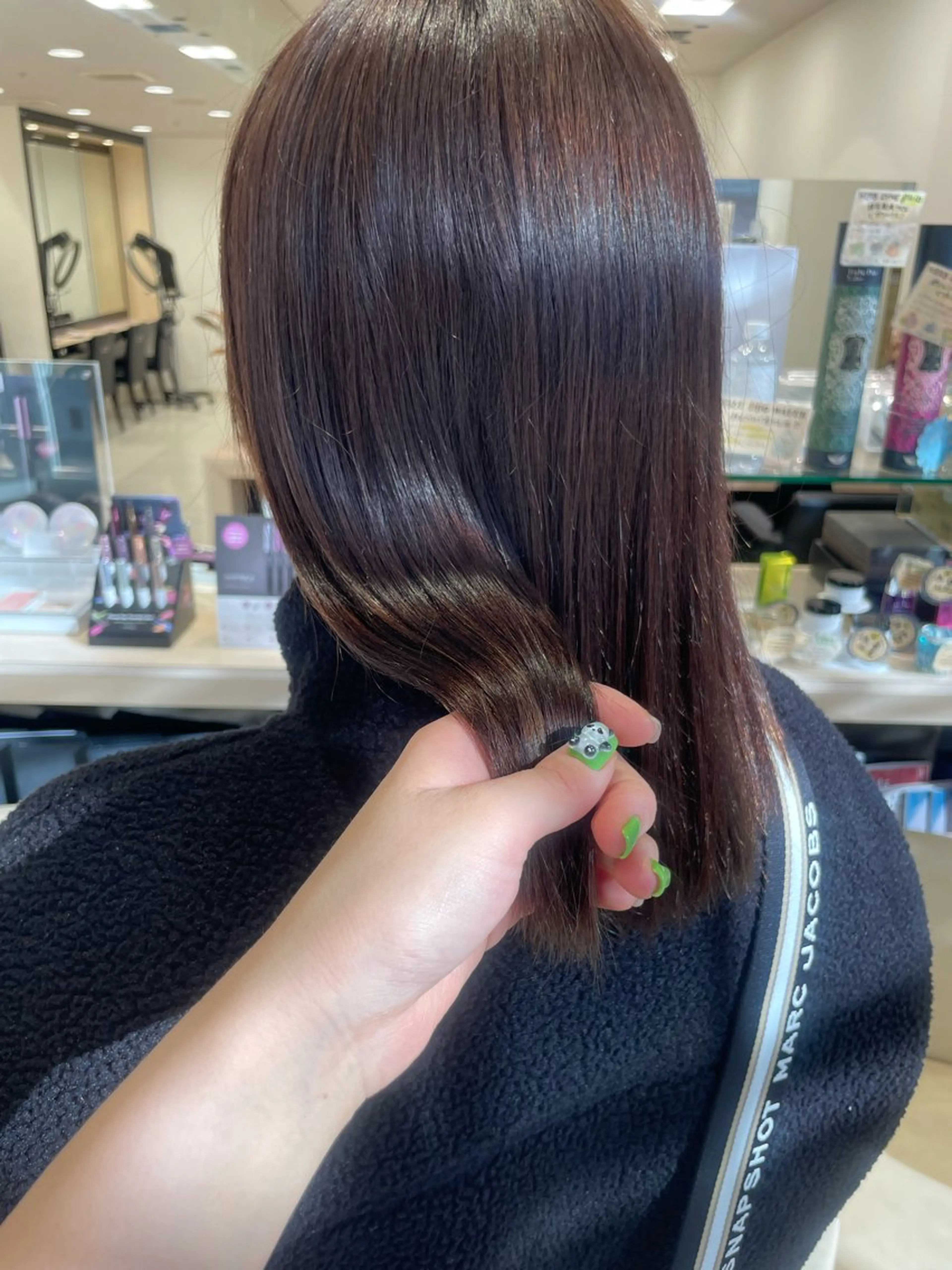 ミディアム カラー 透明感カラー カット ヘアカラー クロスパーマ/うる艶 カラー/Kurumiのヘアスタイル