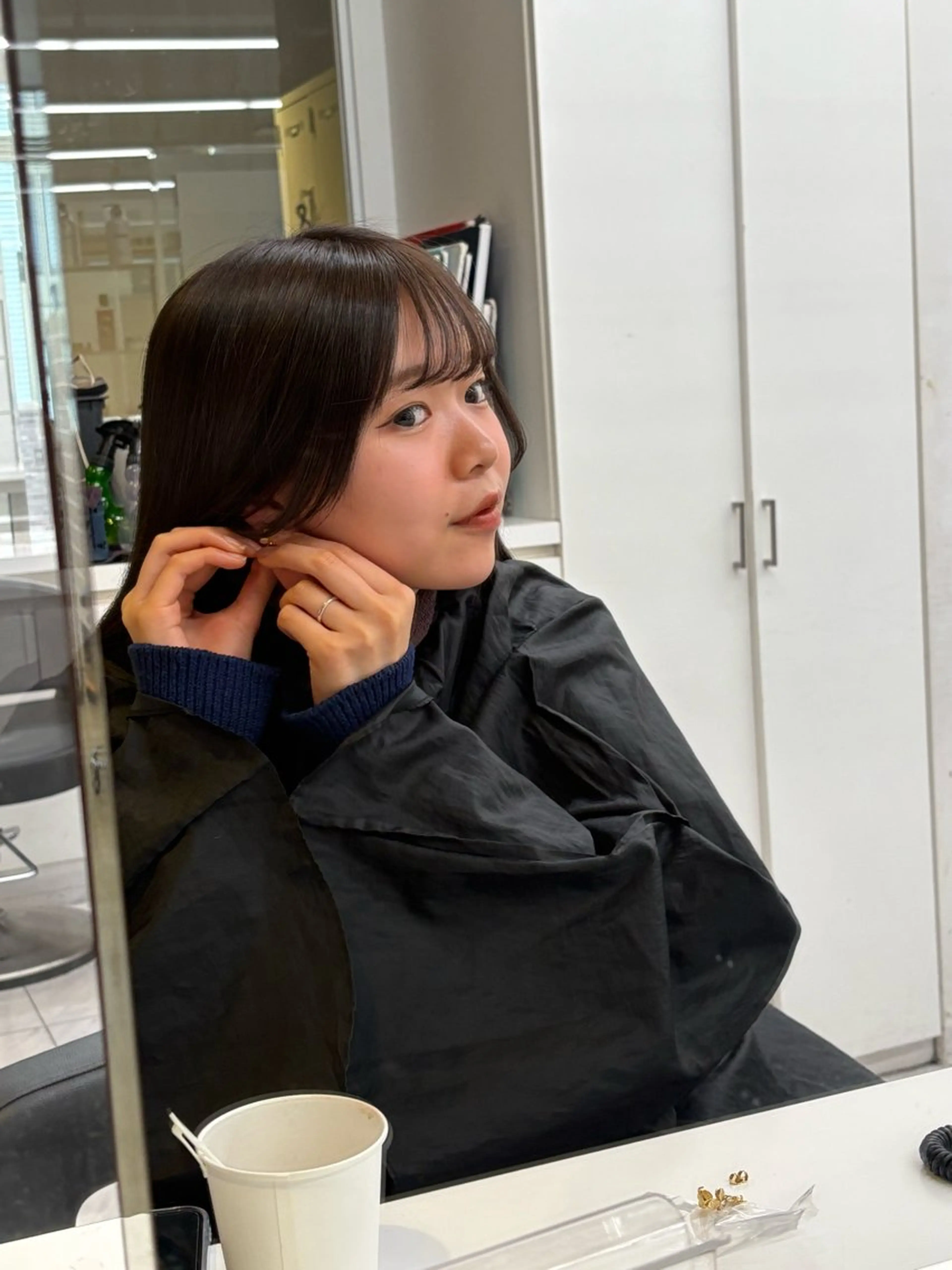 カラー カット ヘアカラー トリートメント ベージュ/ブラウン/ ナチュラルレイヤーのヘアスタイル