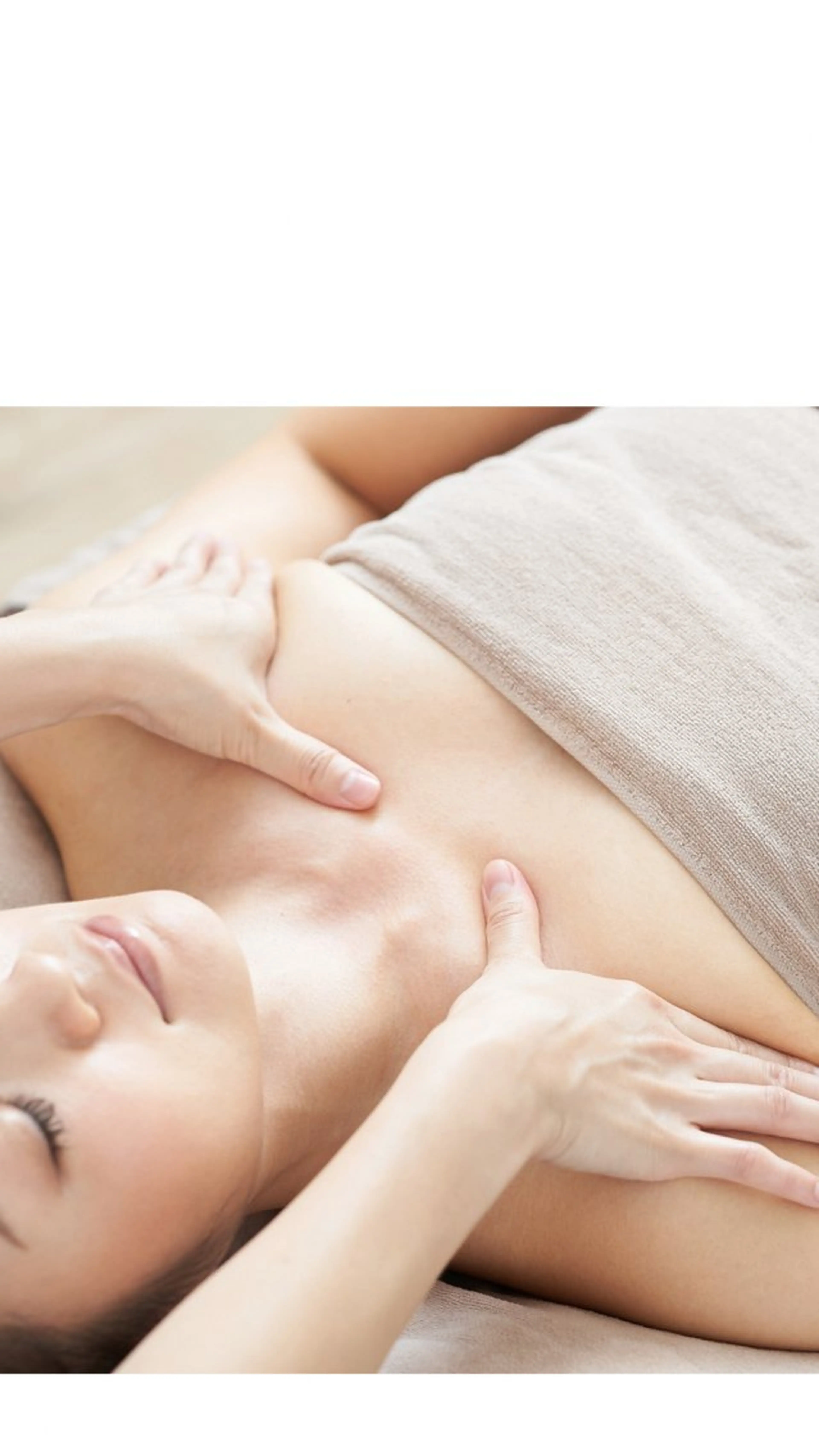 首凝り肩凝りさんへおすすめ!デコルテボディ リンパ トリートメント 30分コースの写真