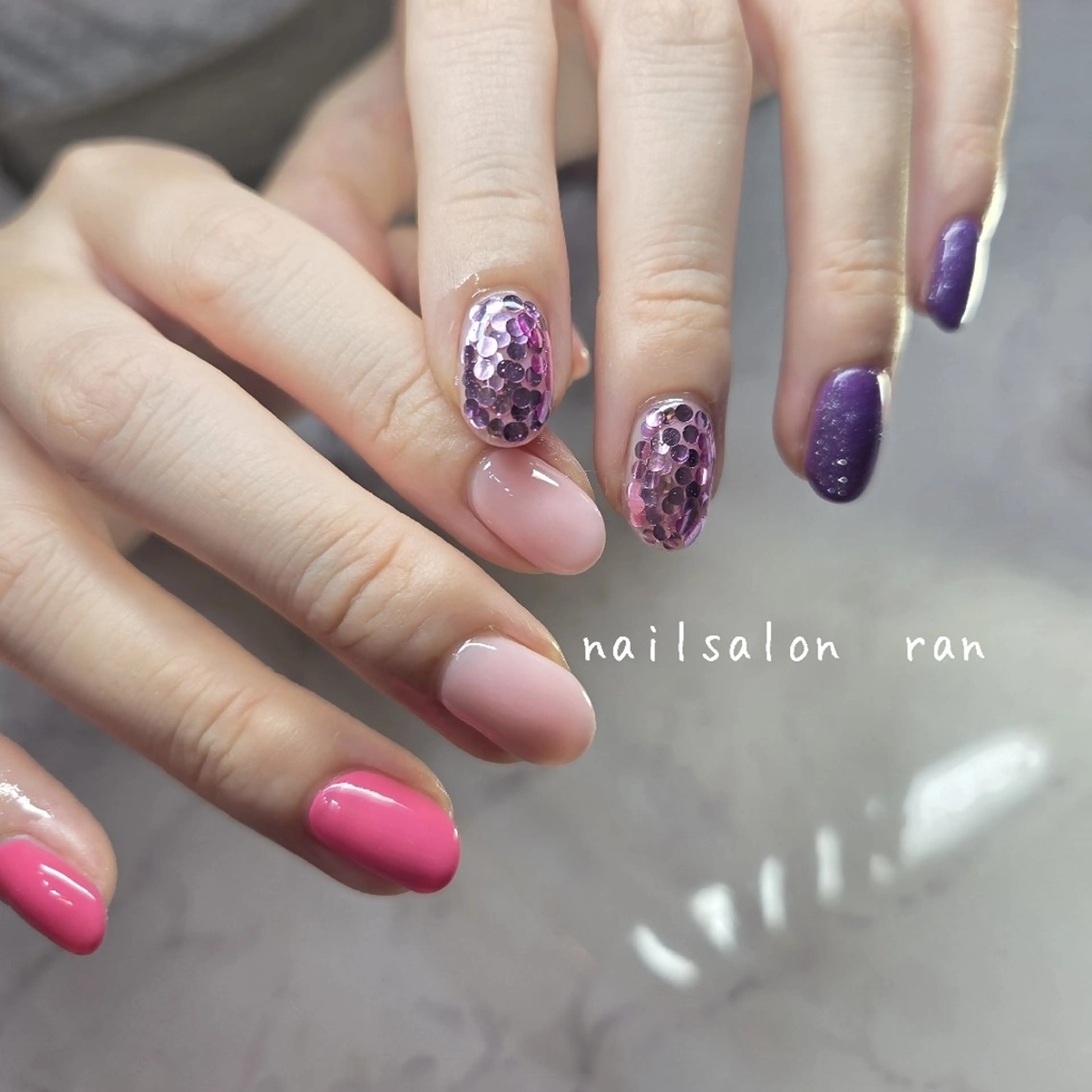 ネイル 持ち込み ハンドネイル ハンドケア nailsalon ranのネイルデザイン