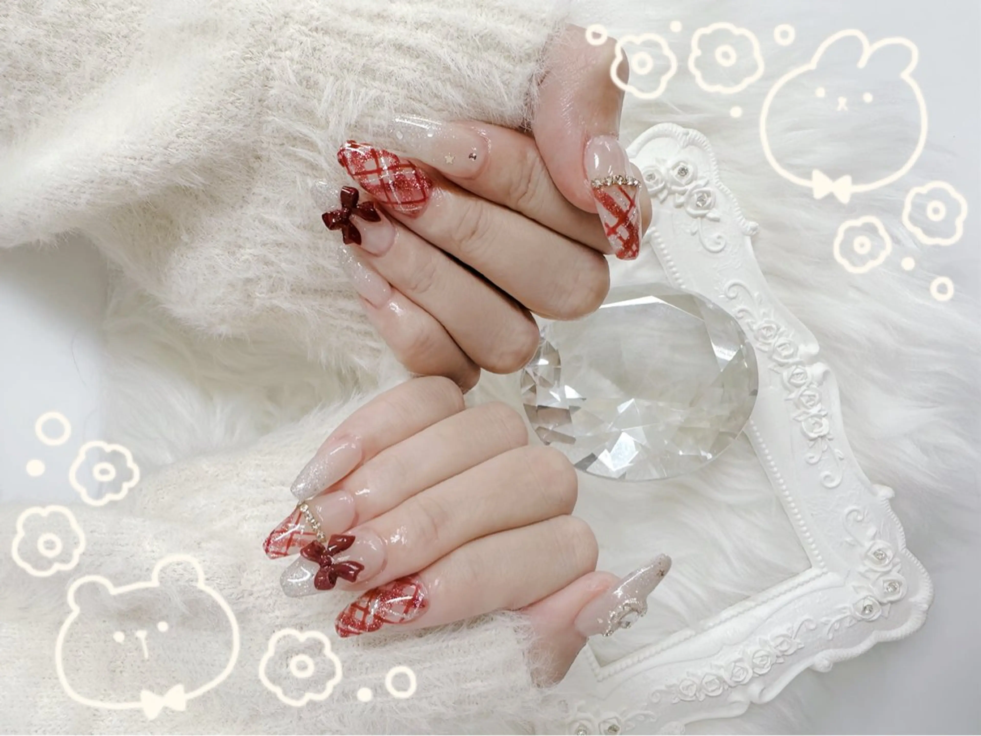 ネイル アートネイル ジェルネイル ロングネイル マグネットネイル ニュアンスネイル ハンドネイル Nail&Eye lashレクランのマツエク・マツパデザイン