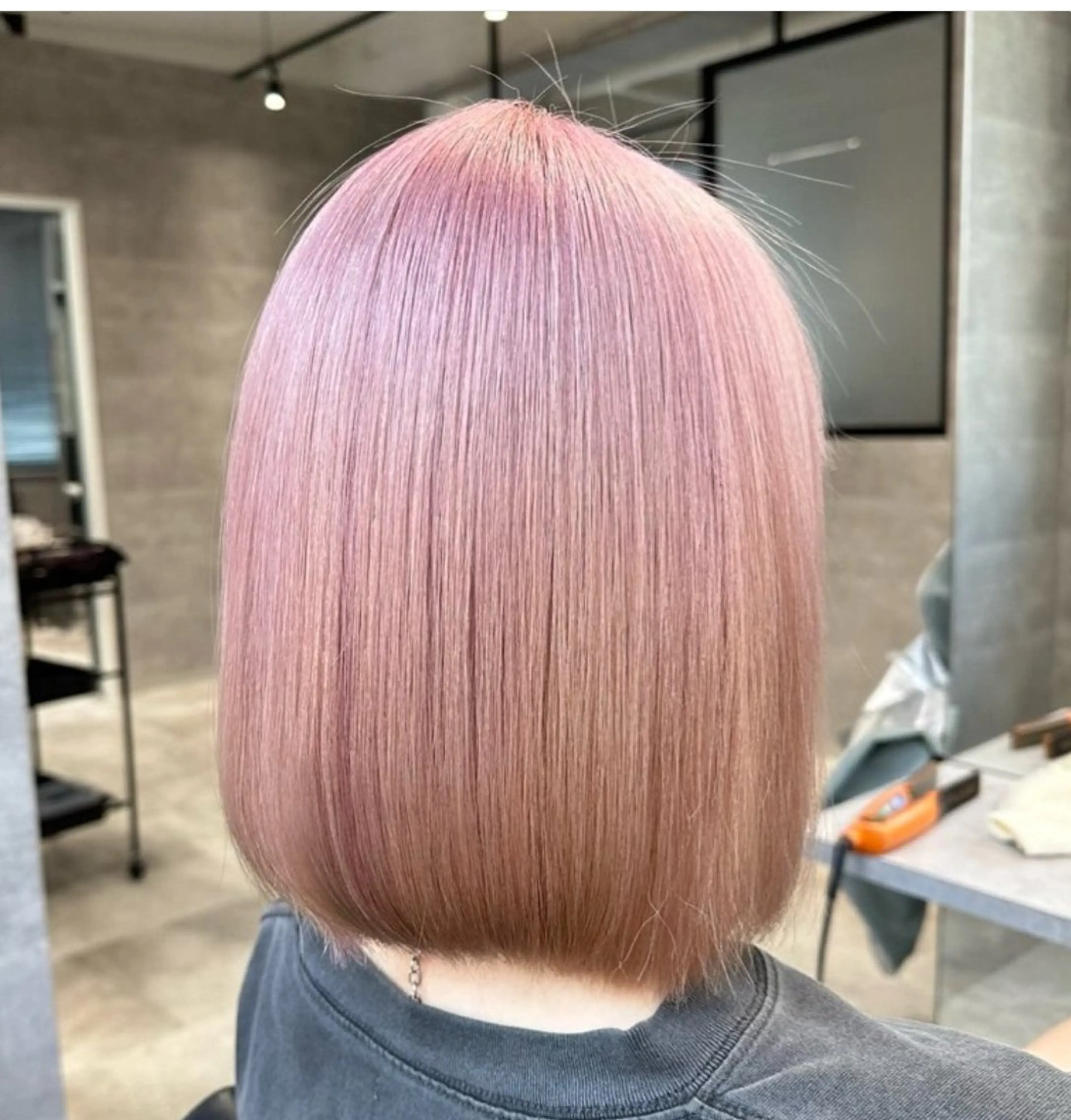 ミディアム カラー 川浪 ほほみのヘアスタイル