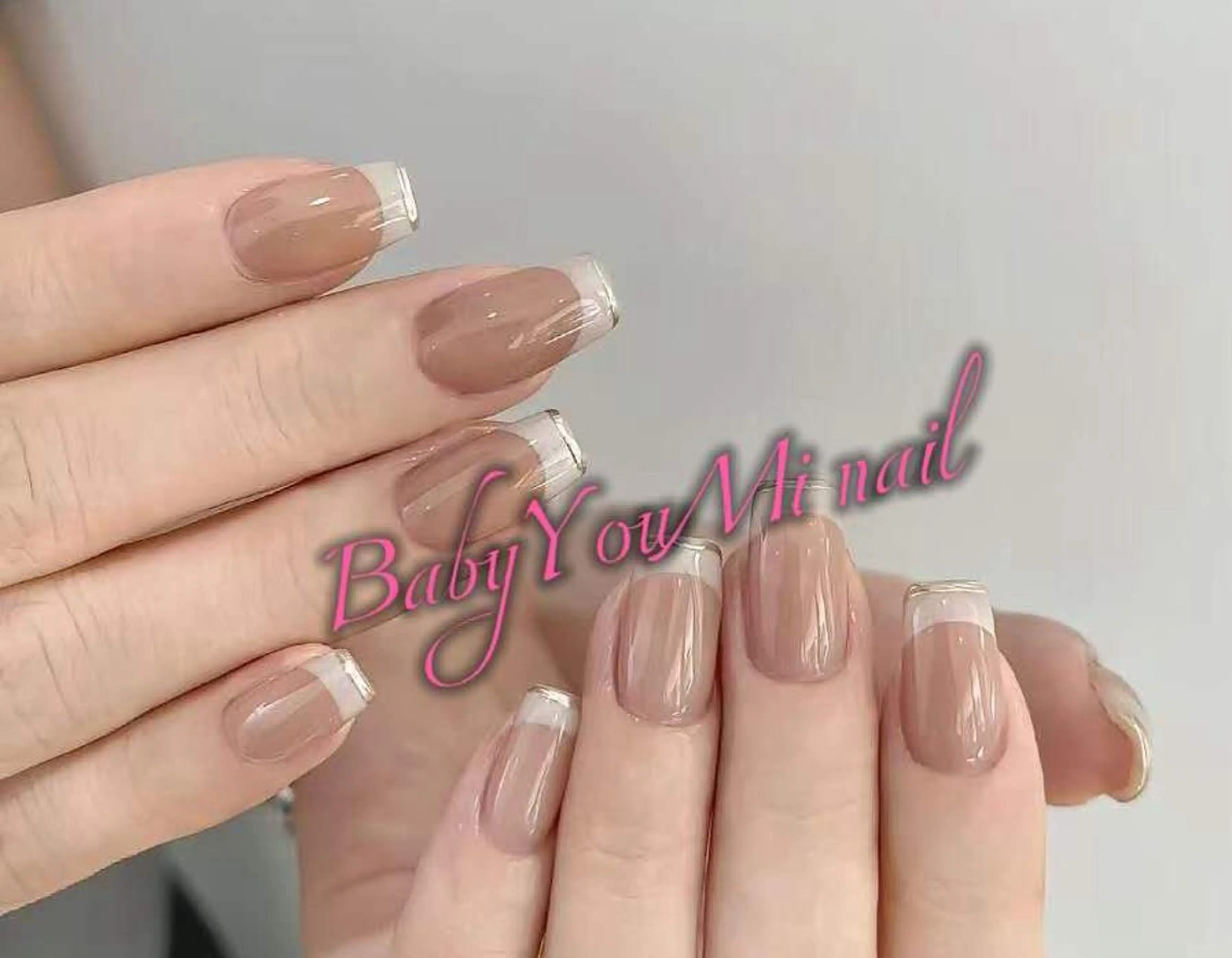 ネイル オーロラネイル チークネイル 成人式 フットネイル フレンチネイル ハンドネイル BabyYouMi nailのネイルデザイン