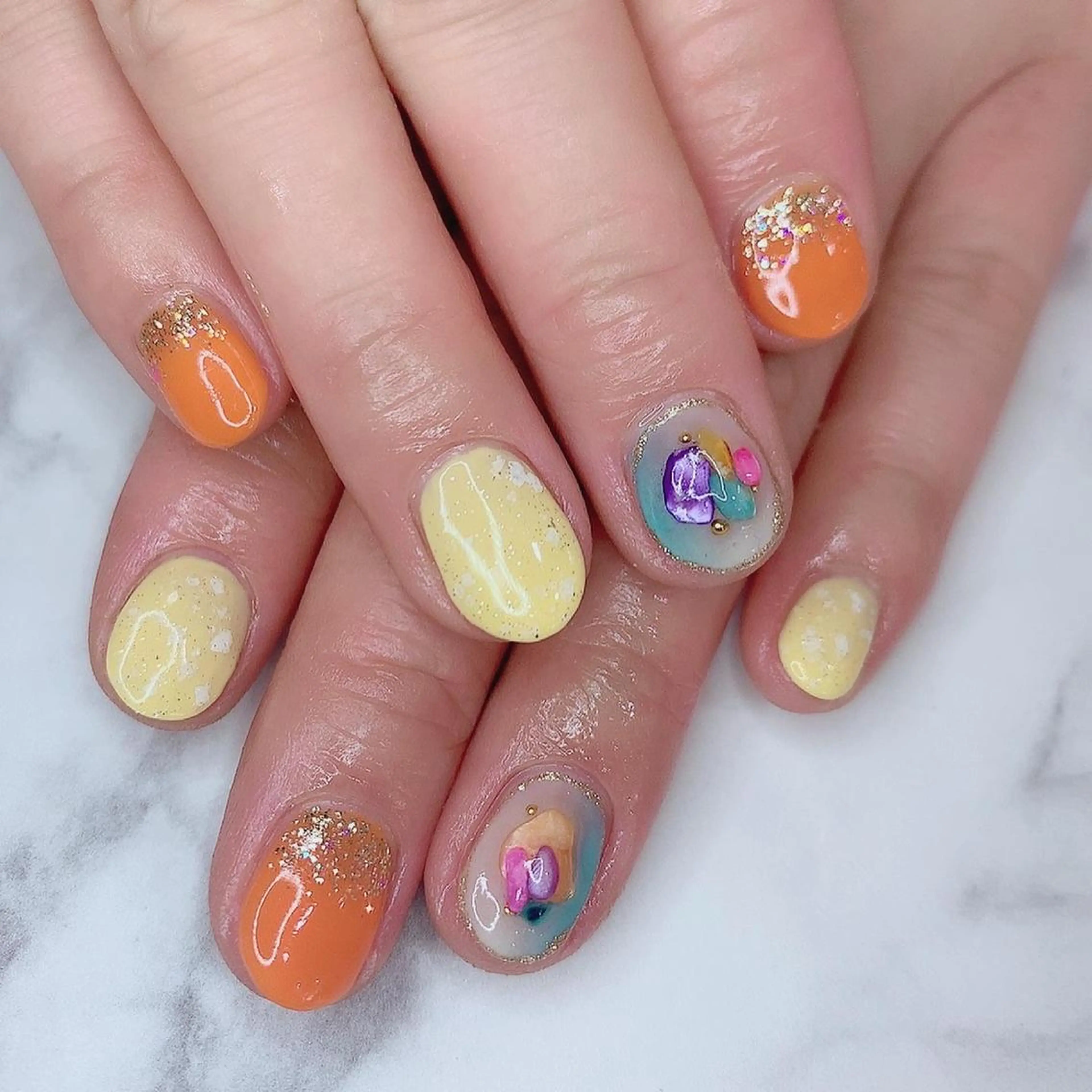 ネイル 夏ネイル 高橋 実和子のマツエク・マツパデザイン