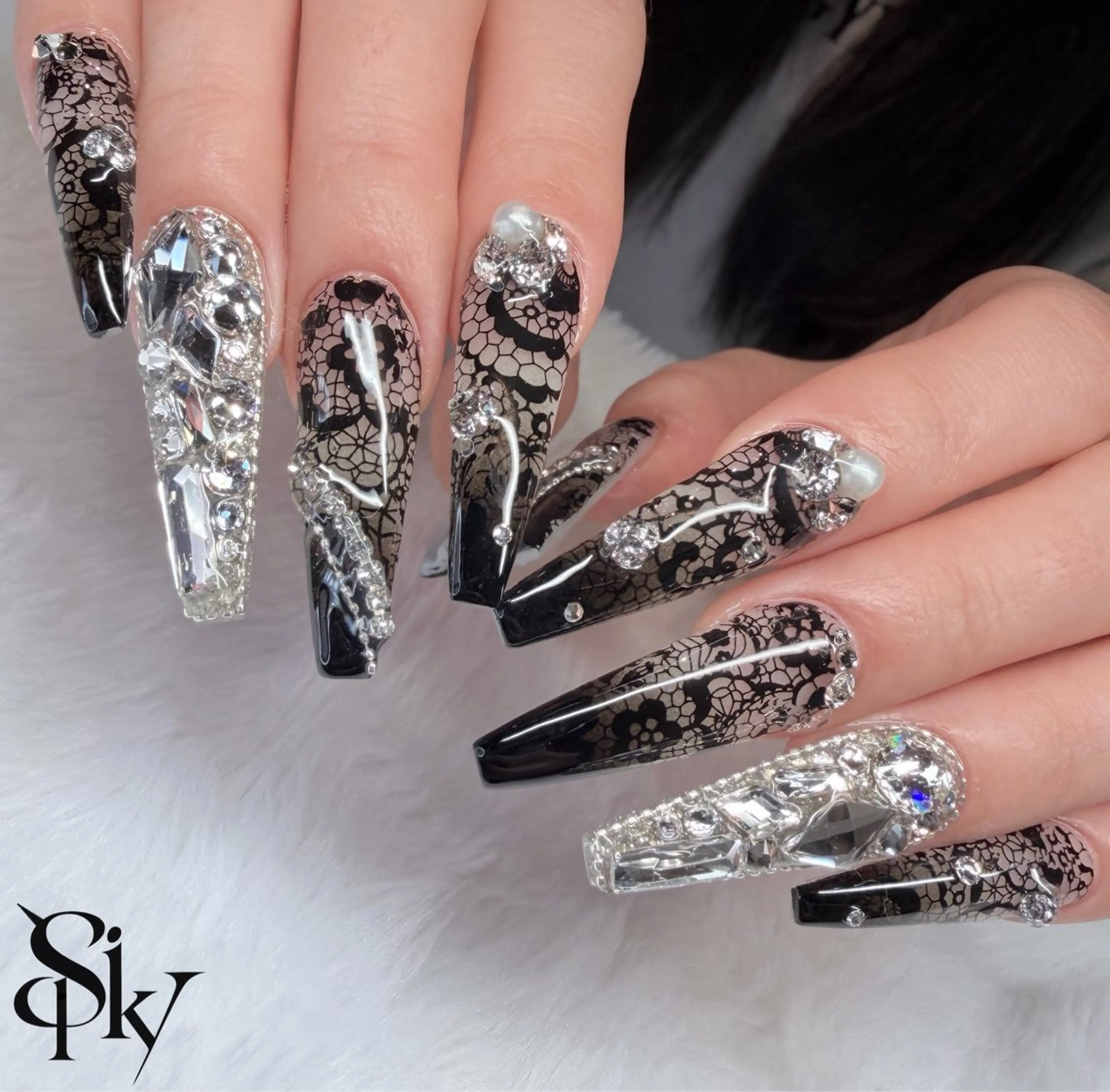 ネイル ハンドネイル Spiky とうげ ふうかのネイルデザイン