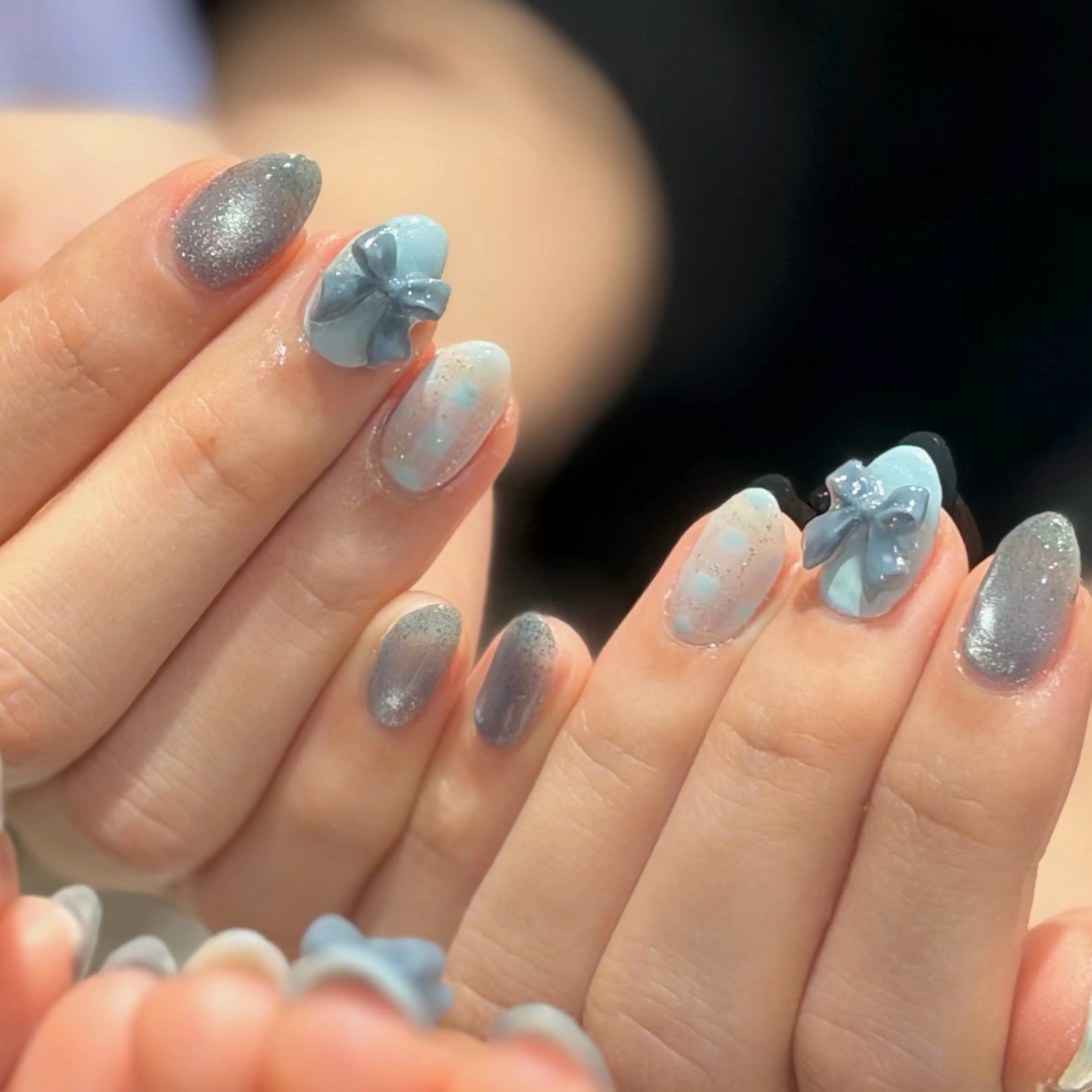 ネイル 春ネイル nailsalon moe.所属・yume 大人ガーリーネイルのネイルデザイン