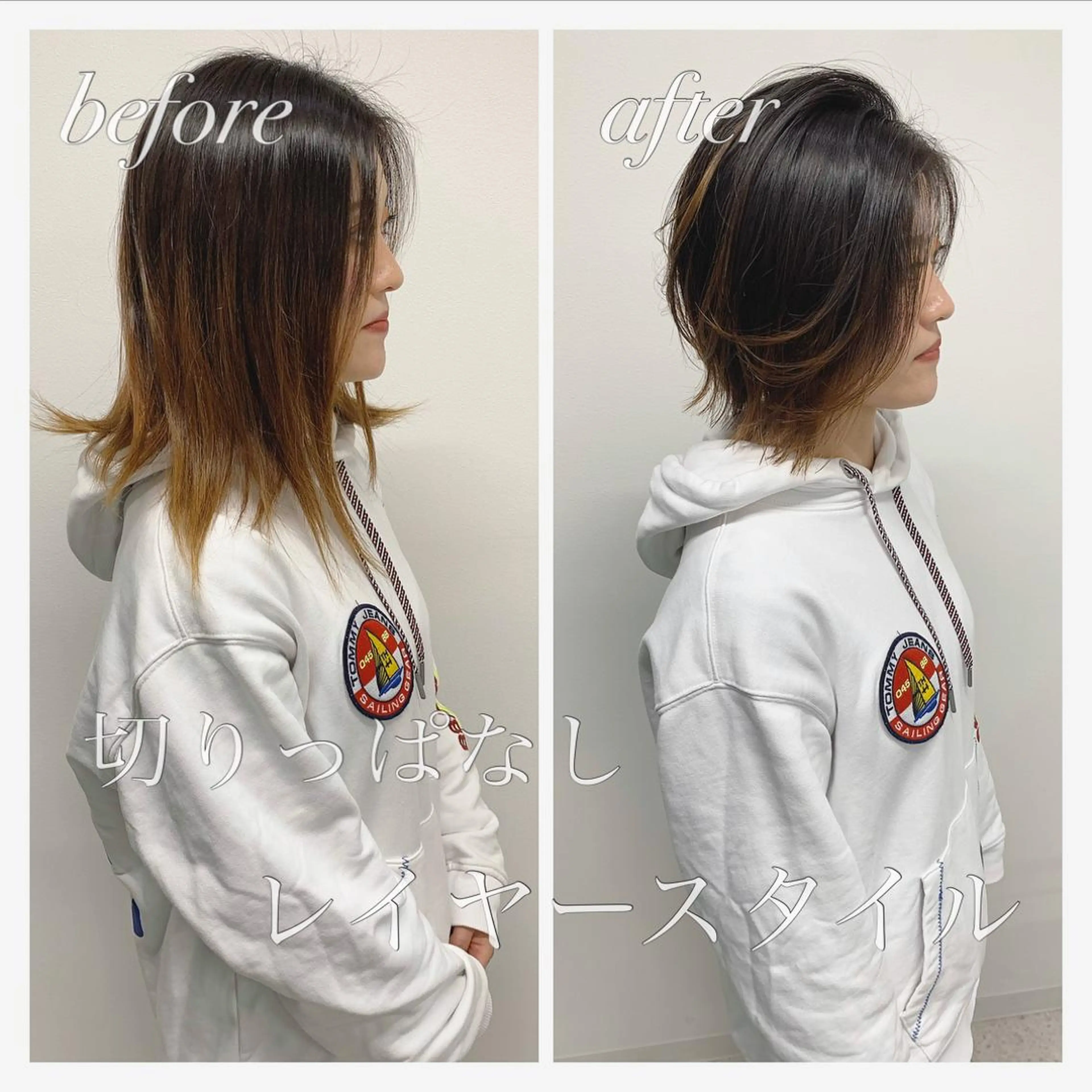 ミディアム ミディアムレイヤー レイヤーカット ショート、ボブ特化 長島智彦のヘアスタイル