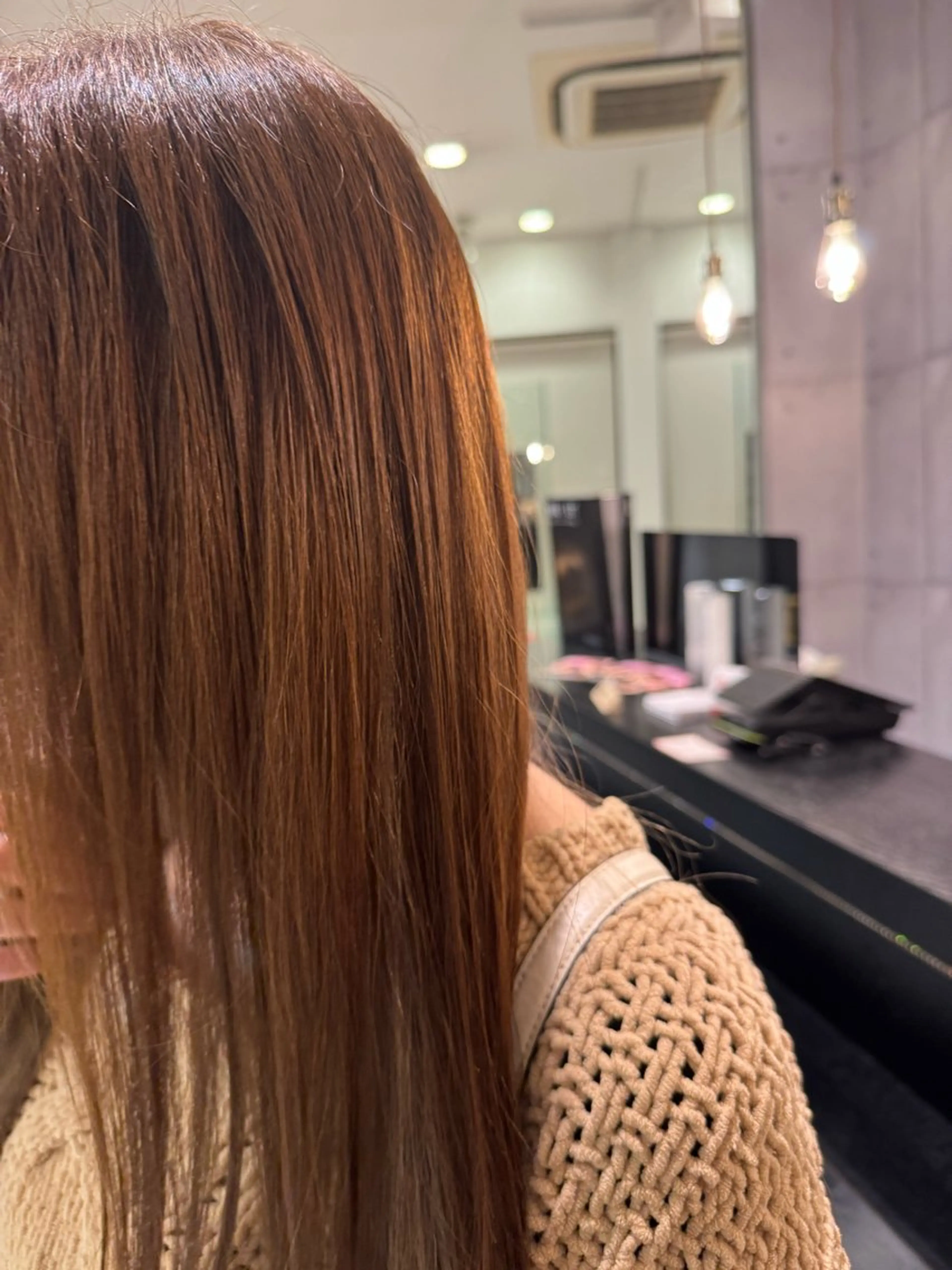 ロング カラー ベージュカラー グレージュ 今野 優のヘアスタイル