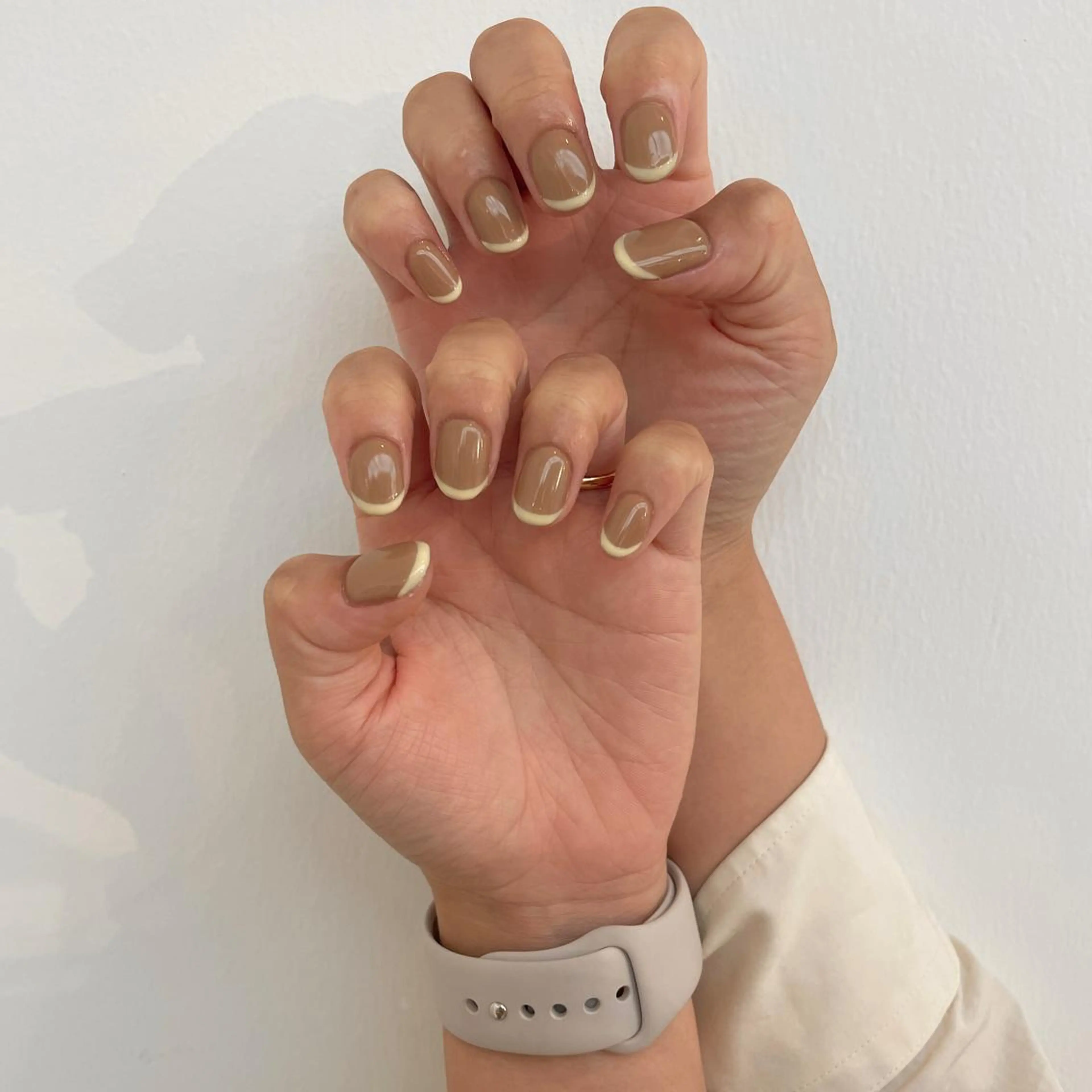 ネイル フレンチネイル 黄色 mignon by CHERIM A.tのマツエク・マツパデザイン