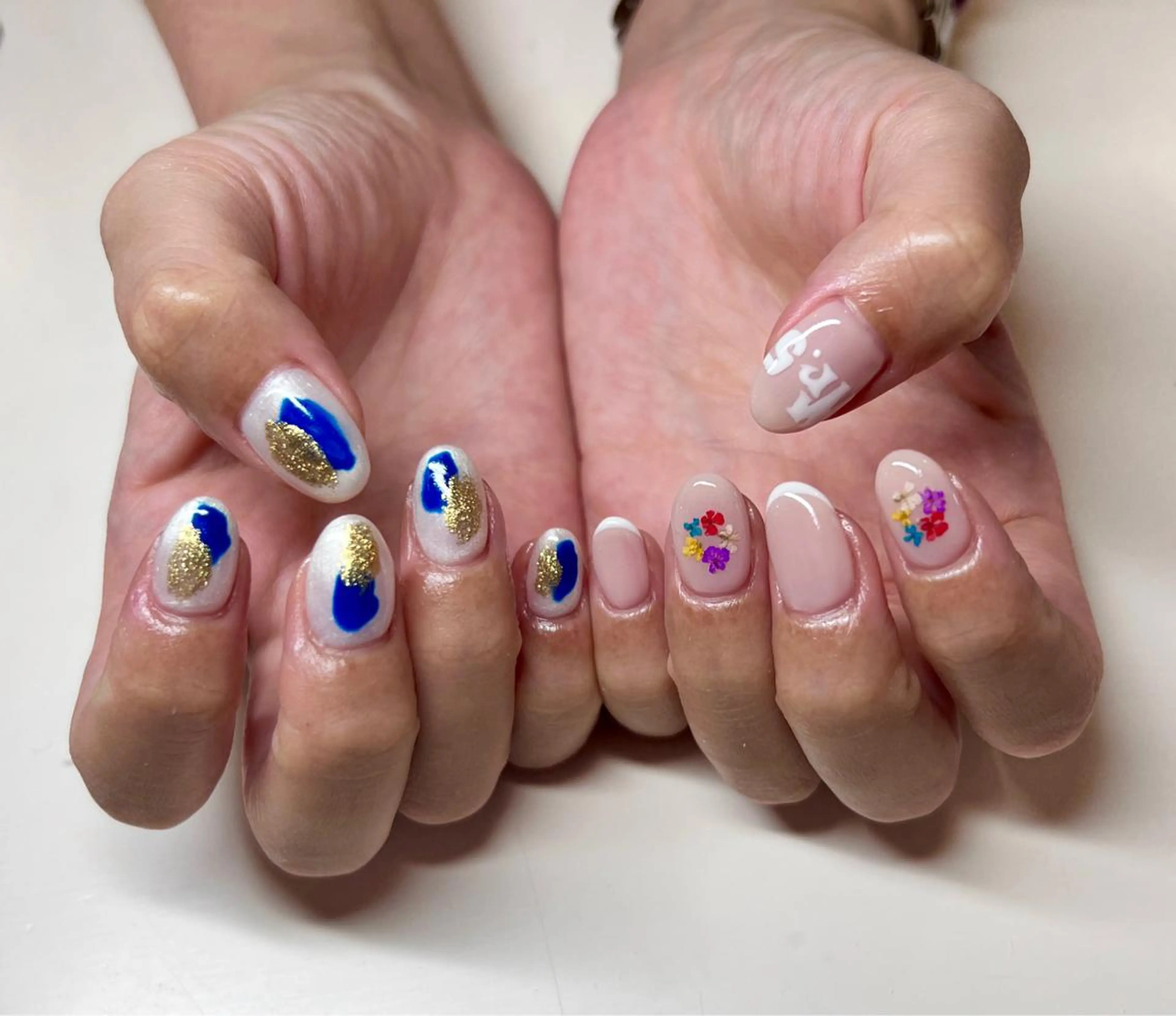 ネイル 持ち込み いちじゅう あおいのネイルデザイン