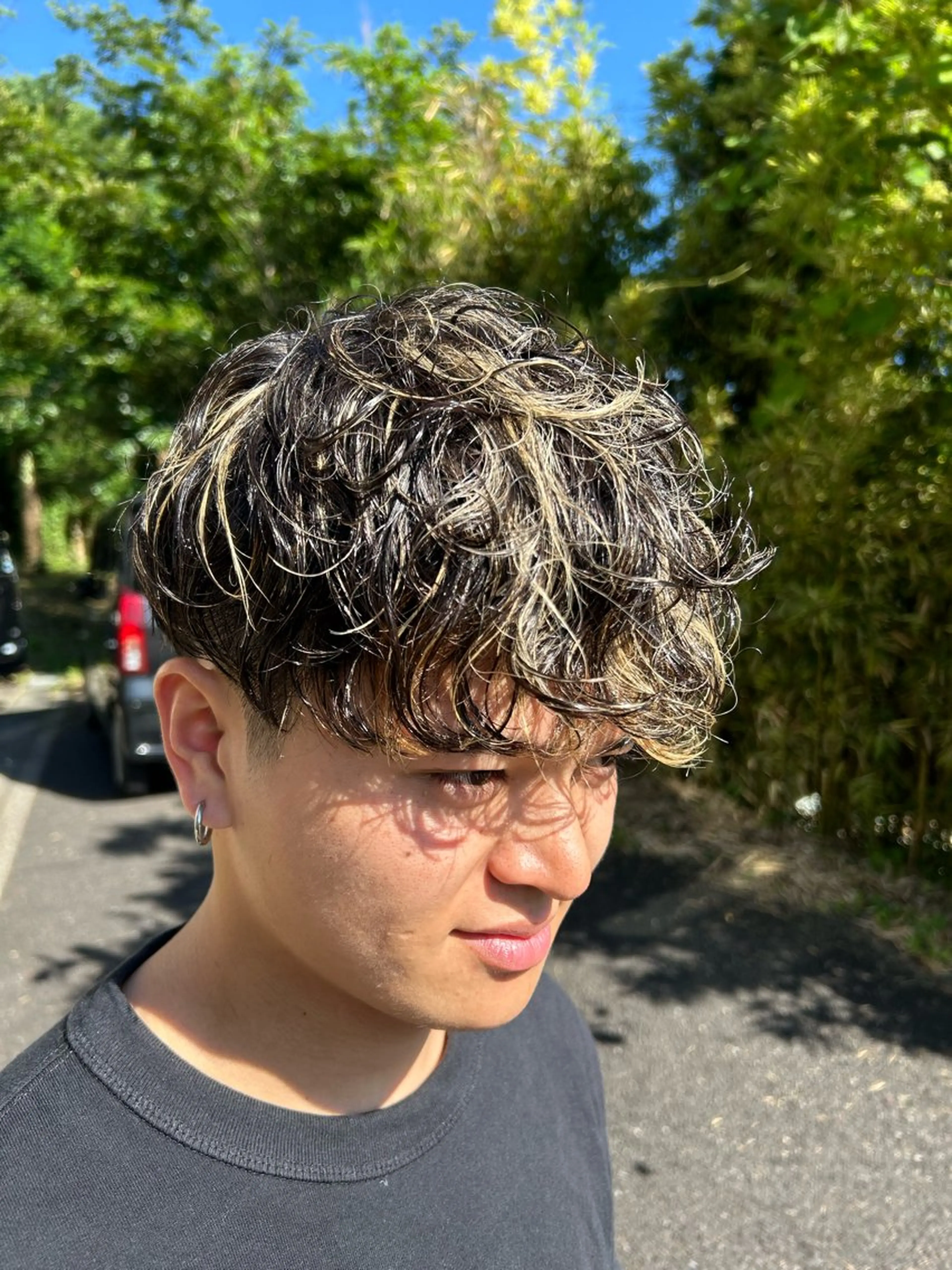 ショート カラー パーマ ヘアアレンジ メンズ 似合わせメンズカット /ニュアンスパーマのヘアスタイル