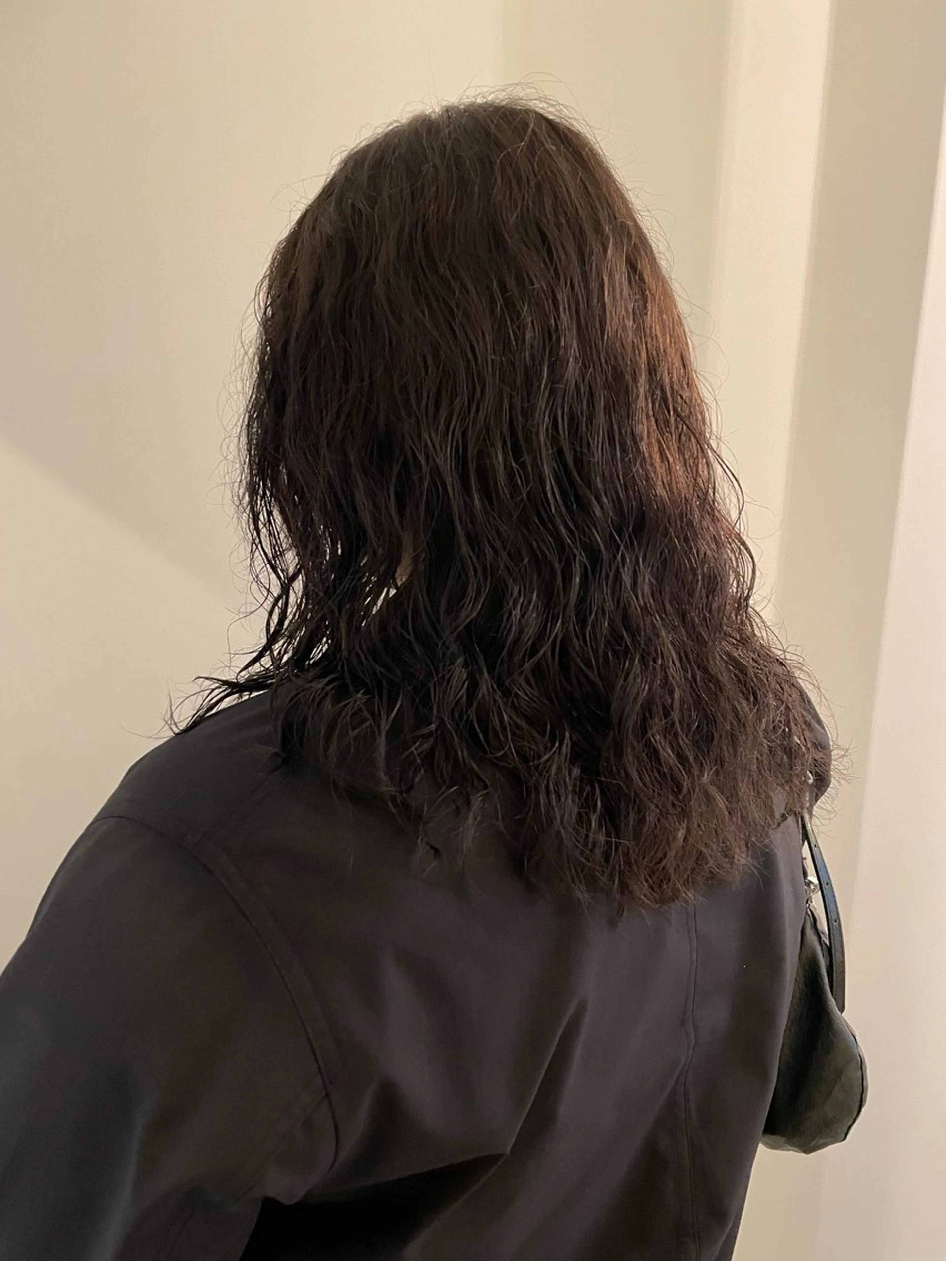 ミディアム カラー ミディアムパーマ カット パーマ 渋谷 留菜のヘアスタイル