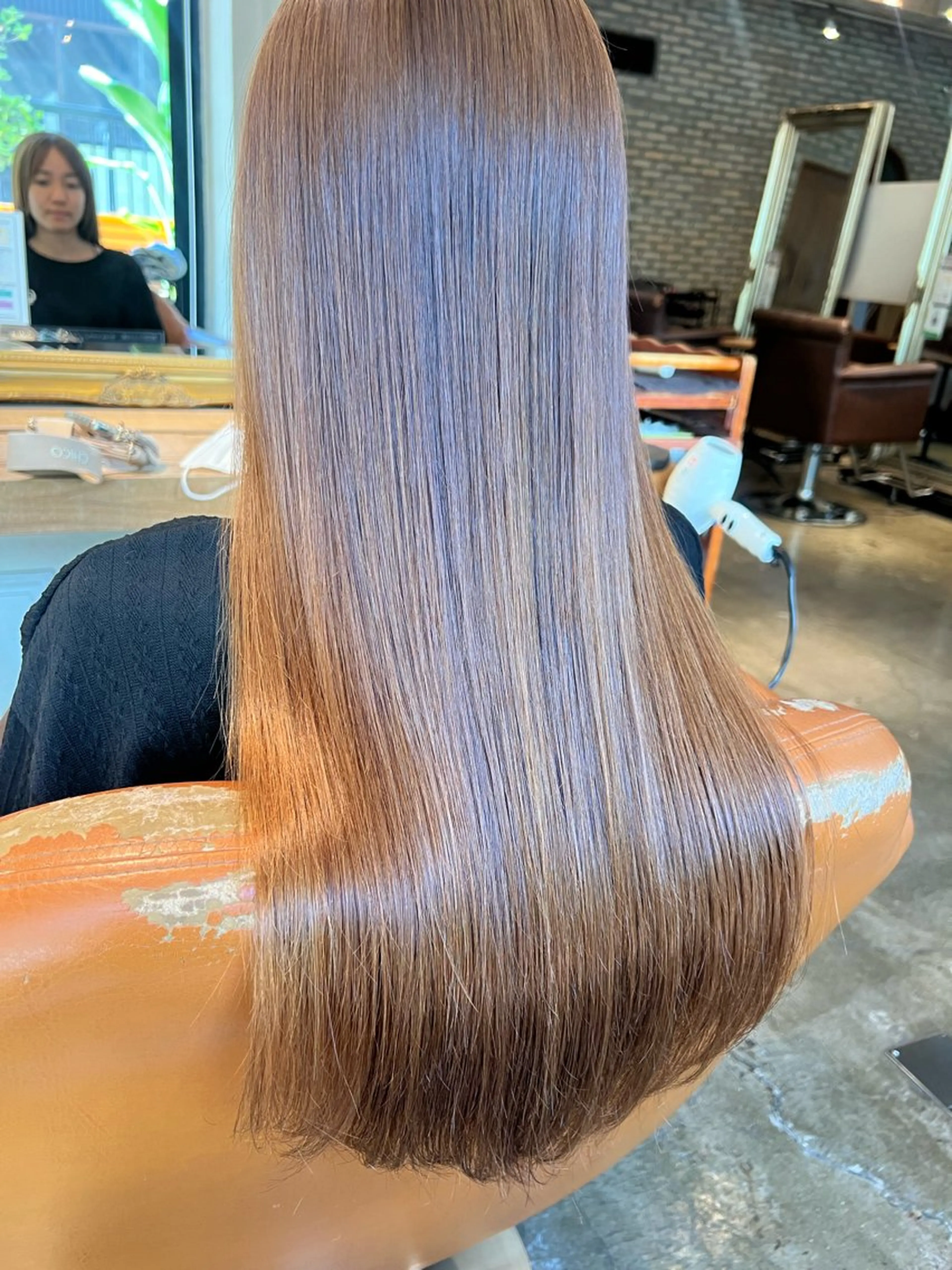 ロング 髪質改善 トリートメント カット 縮毛矯正 ハイライト/インナー /ブリーチ/レイヤーのヘアスタイル