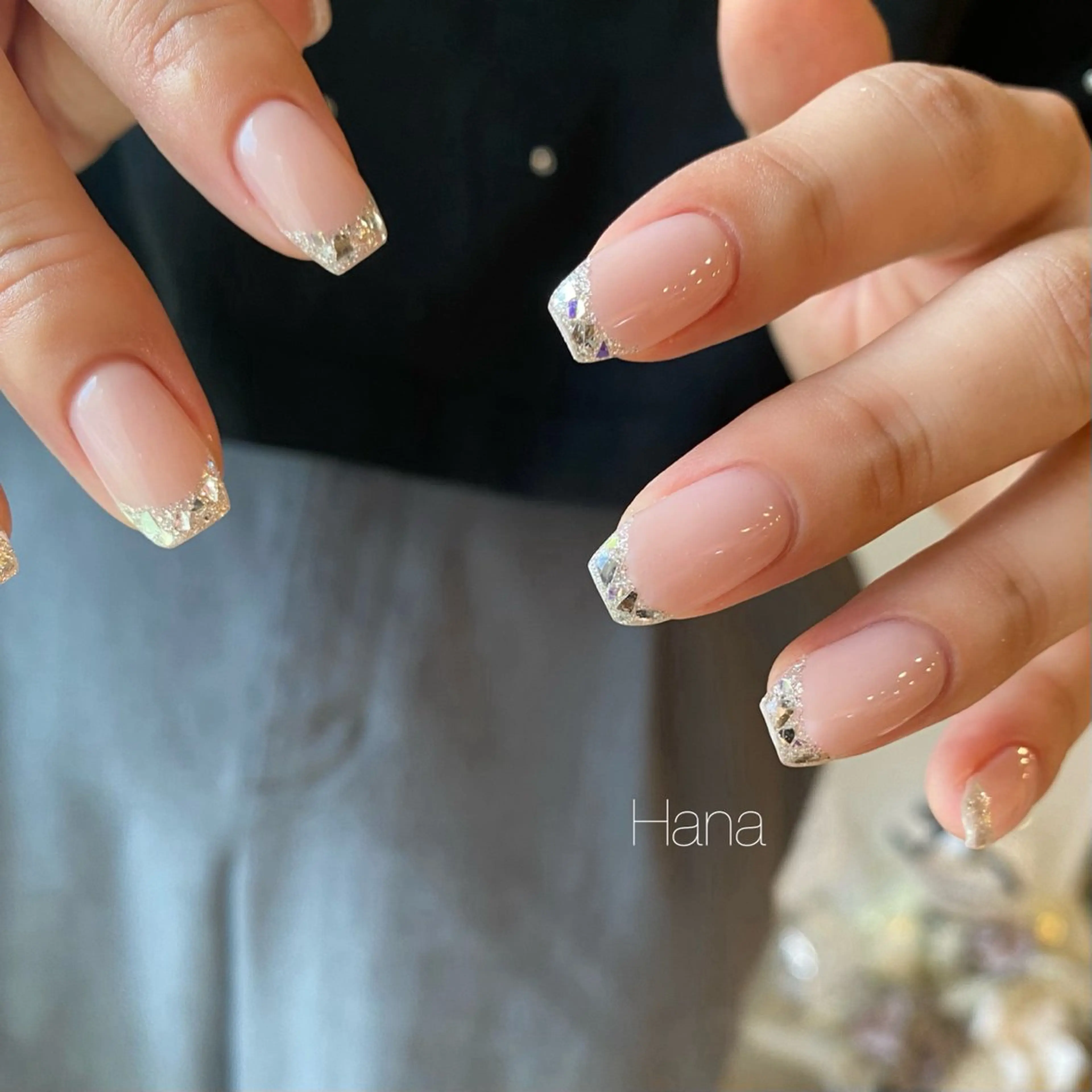ネイル フレンチネイル ガラスフレンチ NOEM nail salon所属・HANA /NOEM nailsalonのネイルデザイン