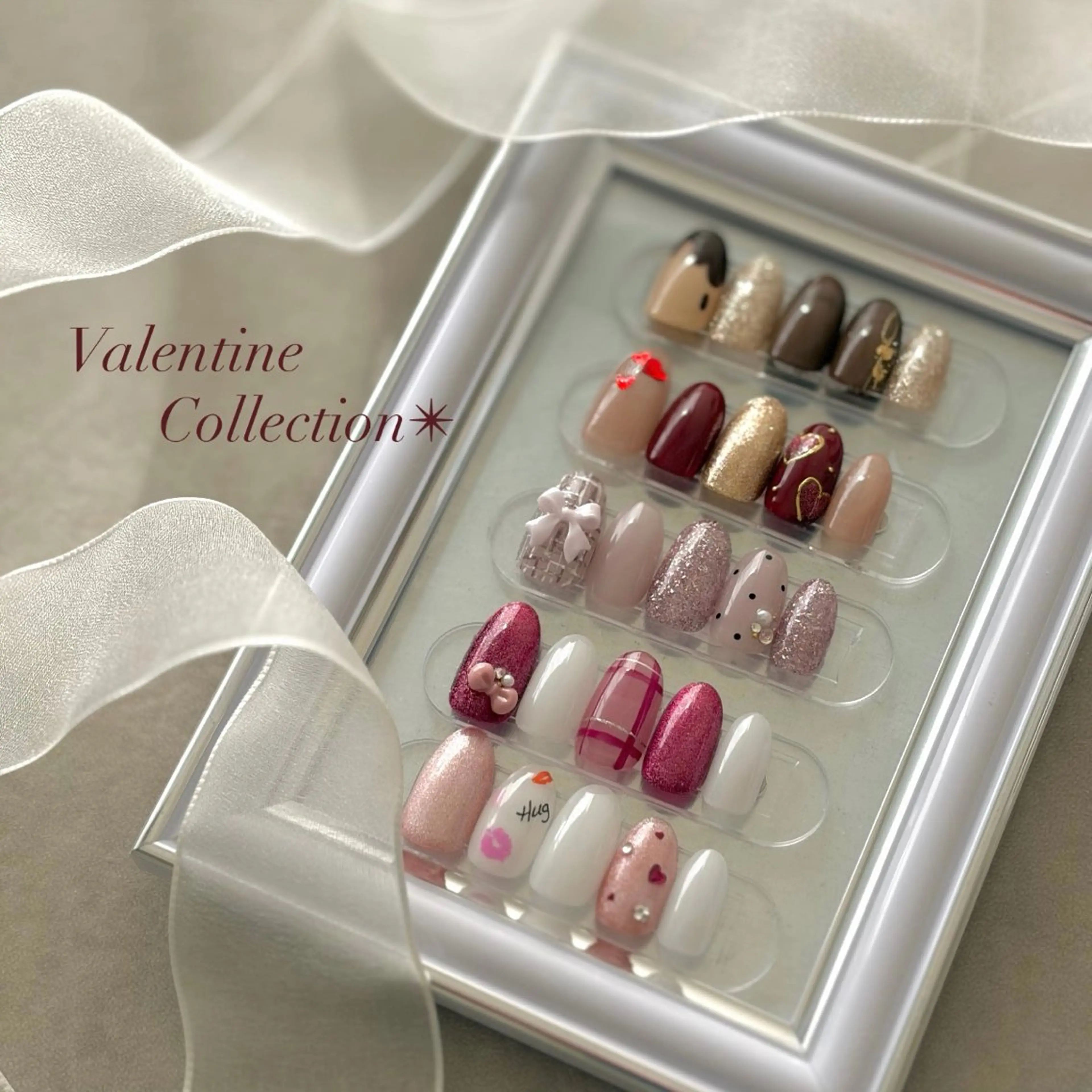 ネイル バレンタイン ハンドネイル Beauty Studio 【nowa】所属・【nowa】小松 宙未 Soramiのネイルデザイン