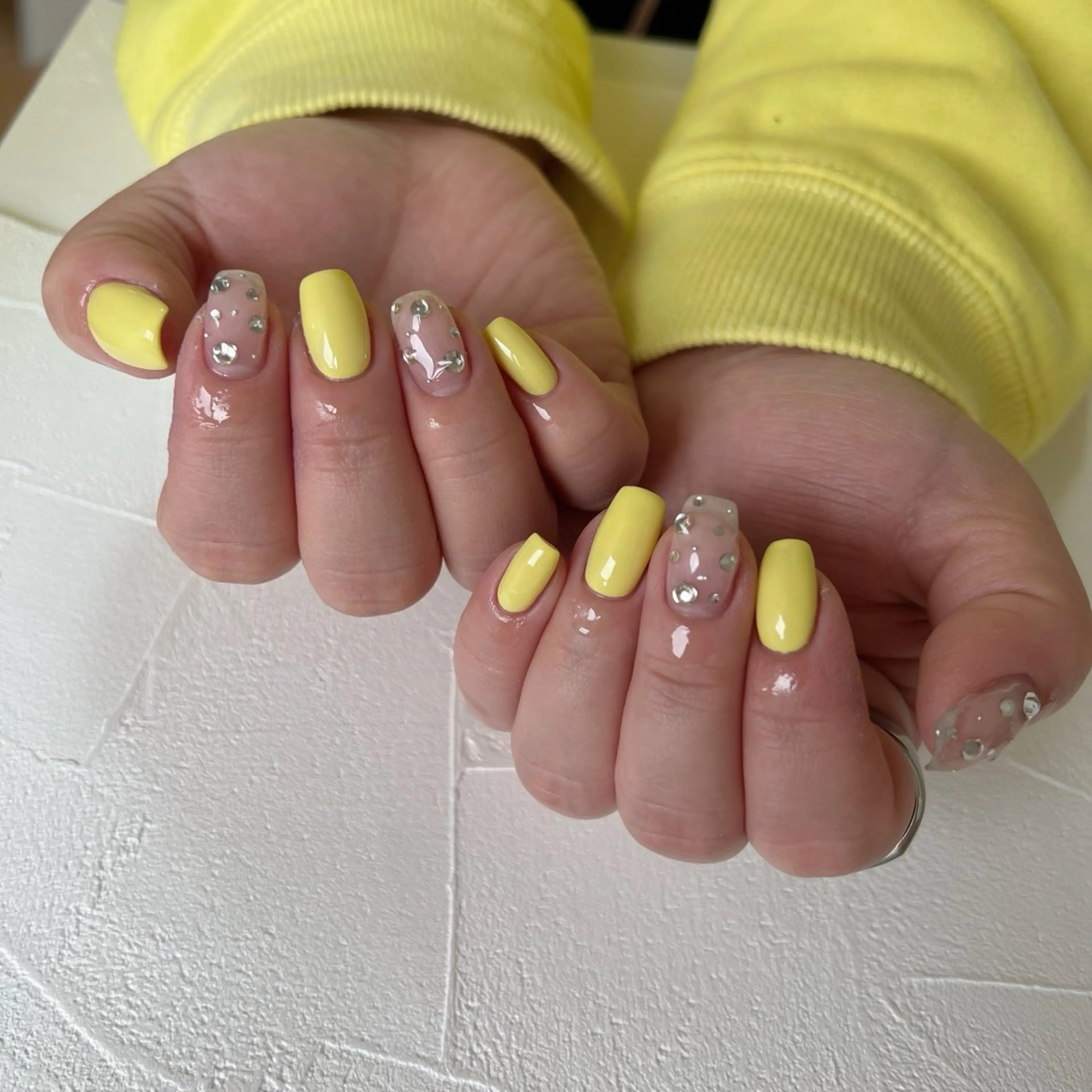 ネイル クリアネイル パステルネイル ハンドネイル 川端 京香のネイルデザイン