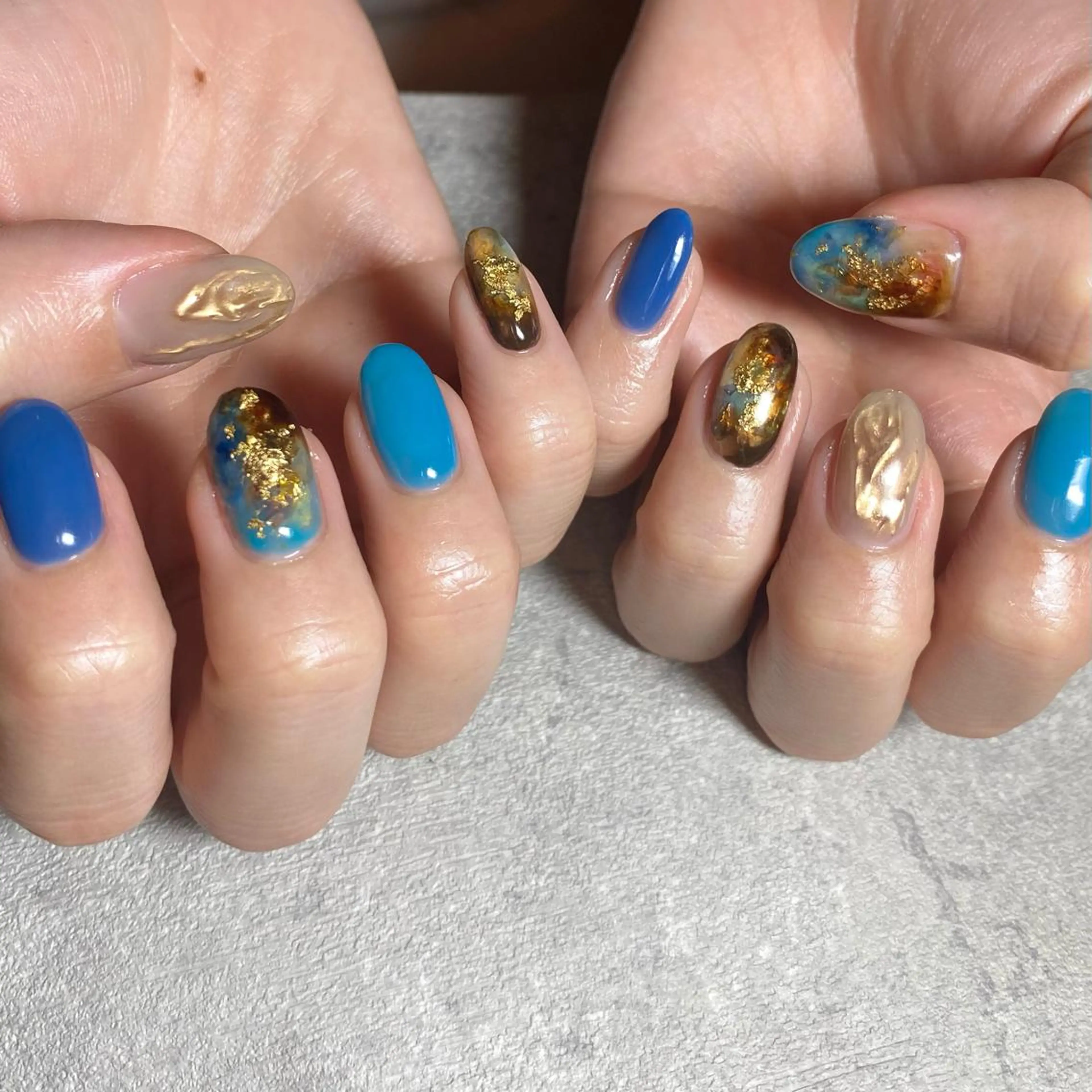 ネイル アートネイル ニュアンスネイル 春ネイル 夏ネイル ハンドネイル 山田 貴子のネイルデザイン