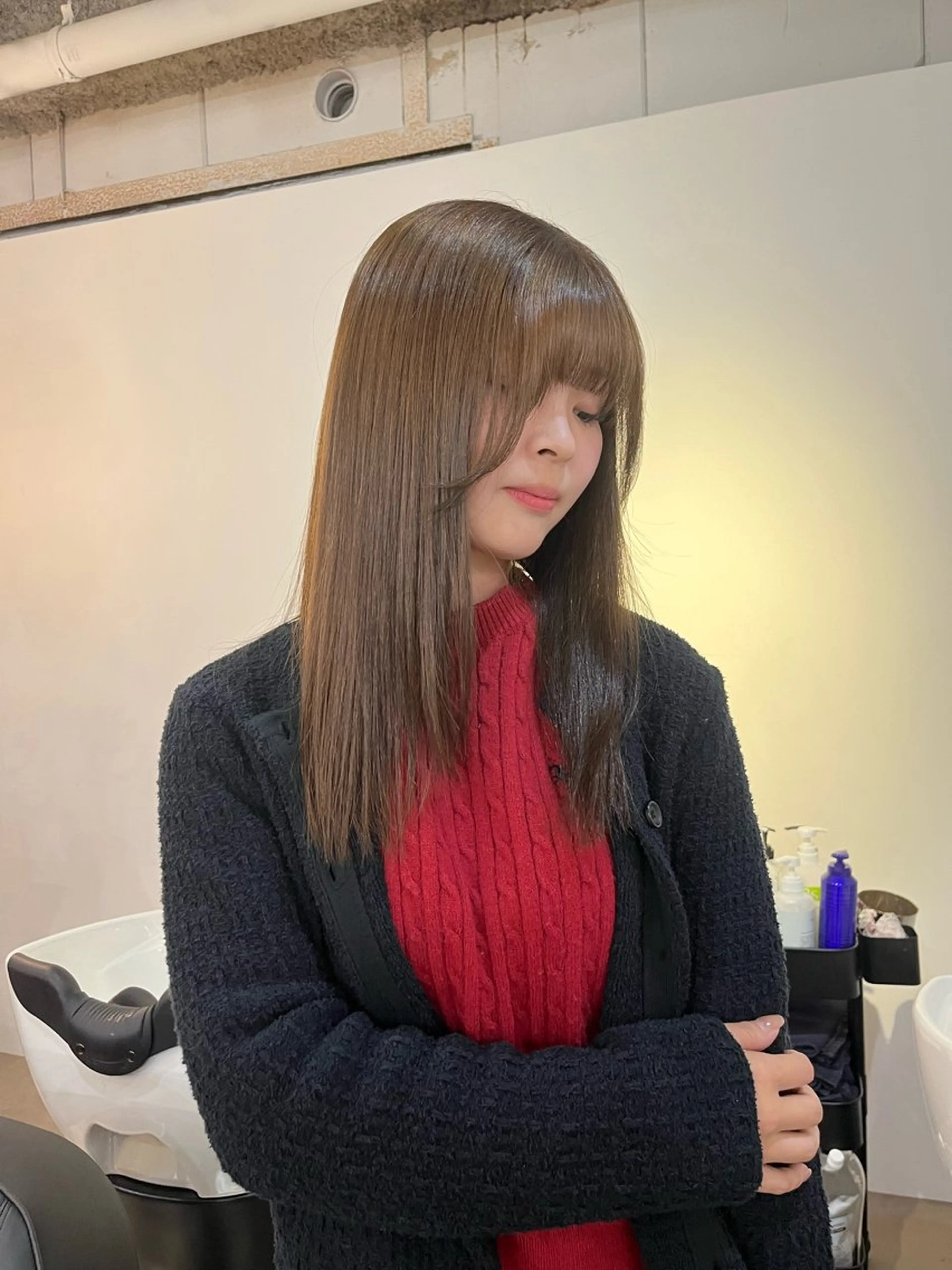 セミロング カラー ヘアカラー HEW所属・Sanaダブルカラー ✨️パルコ徒歩1分のヘアスタイル