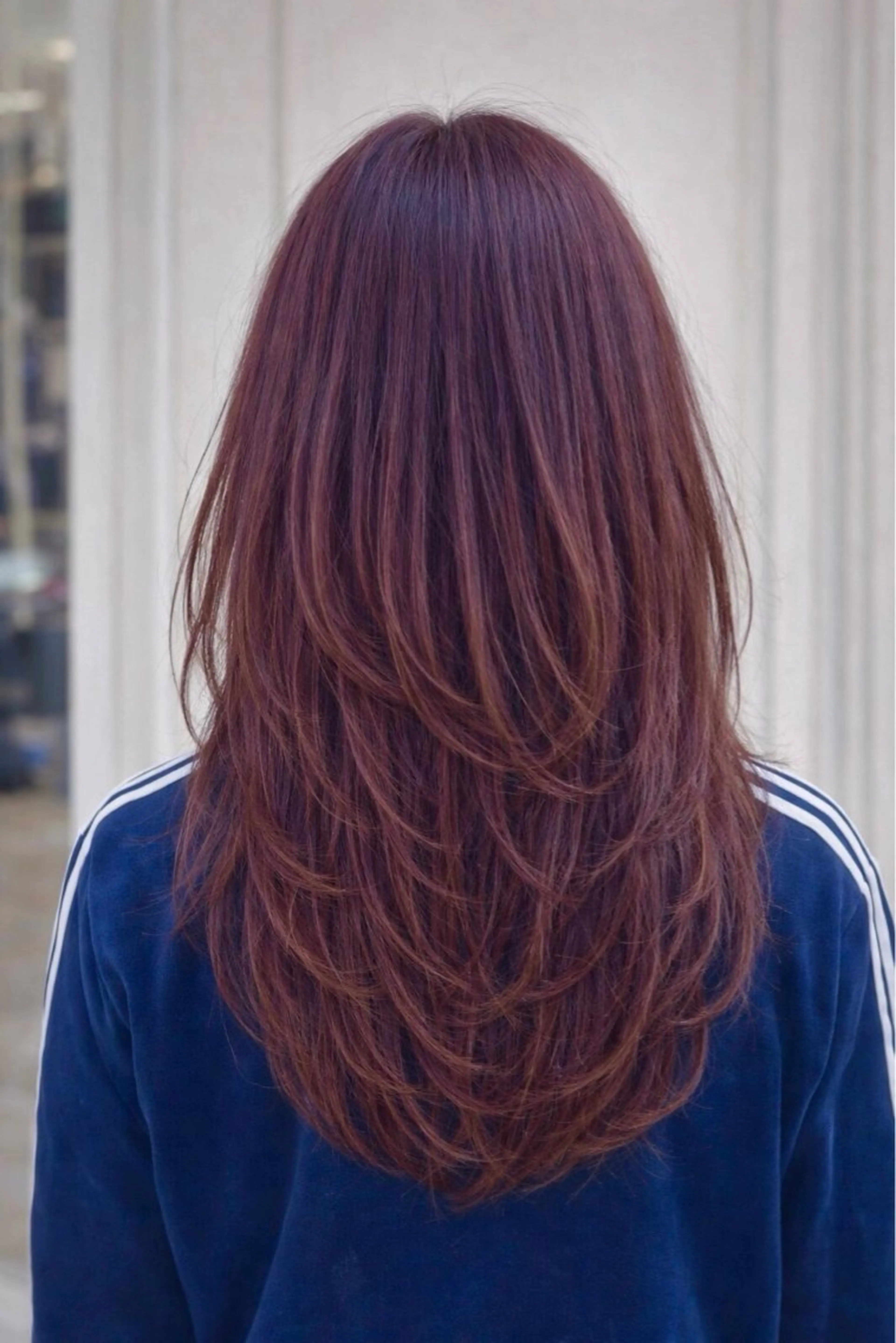 ロング カラー レイヤーカット カット ヘアーメイクウィル野田阪神店所属・Yuu/レイヤー/ ハイライト/髪質改善のヘアスタイル