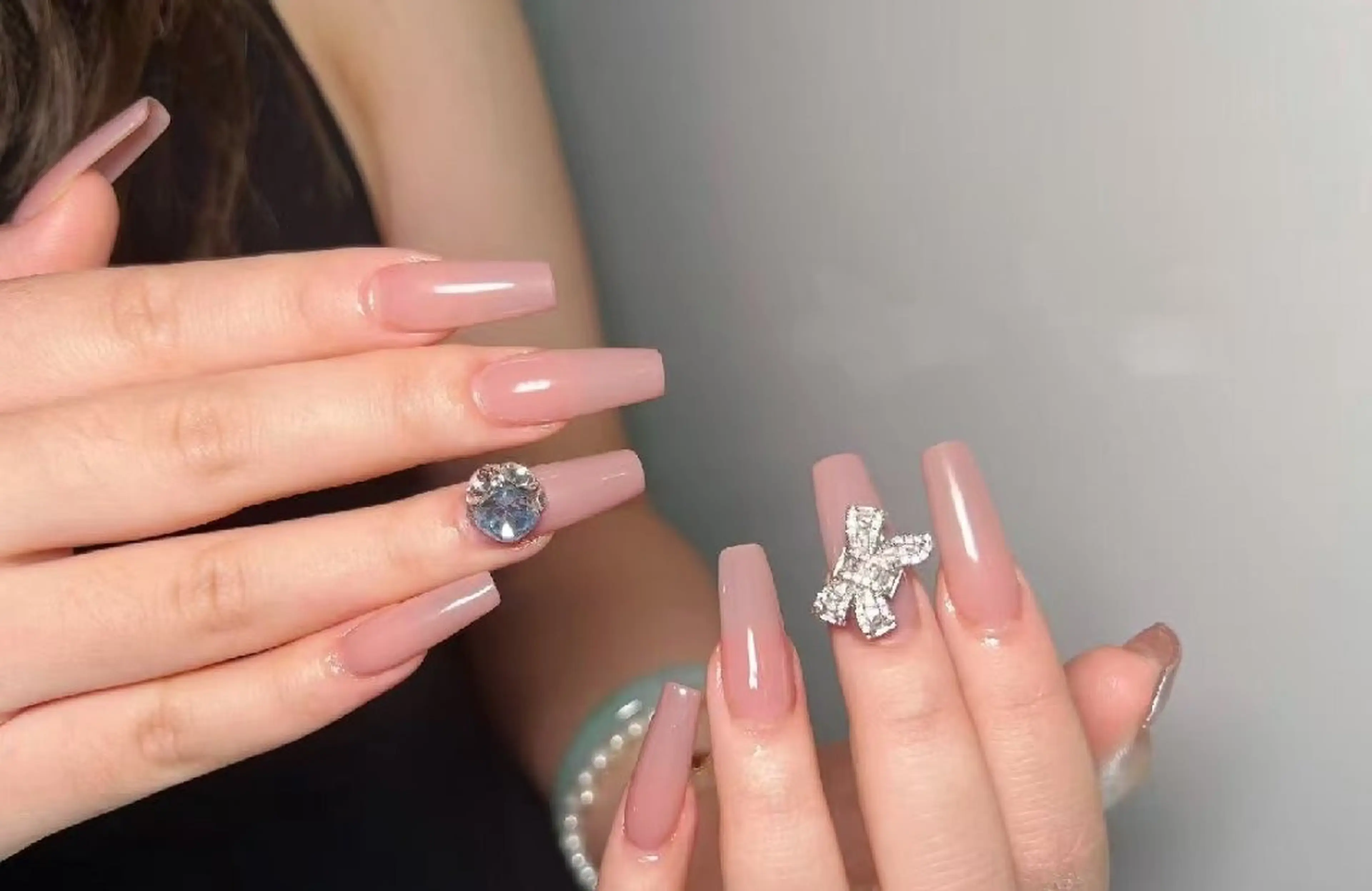 ネイル フラワーネイル フレンチネイル ジェルネイル ガラスフレンチ ハート ハンドネイル Oomiya 服部のネイルデザイン