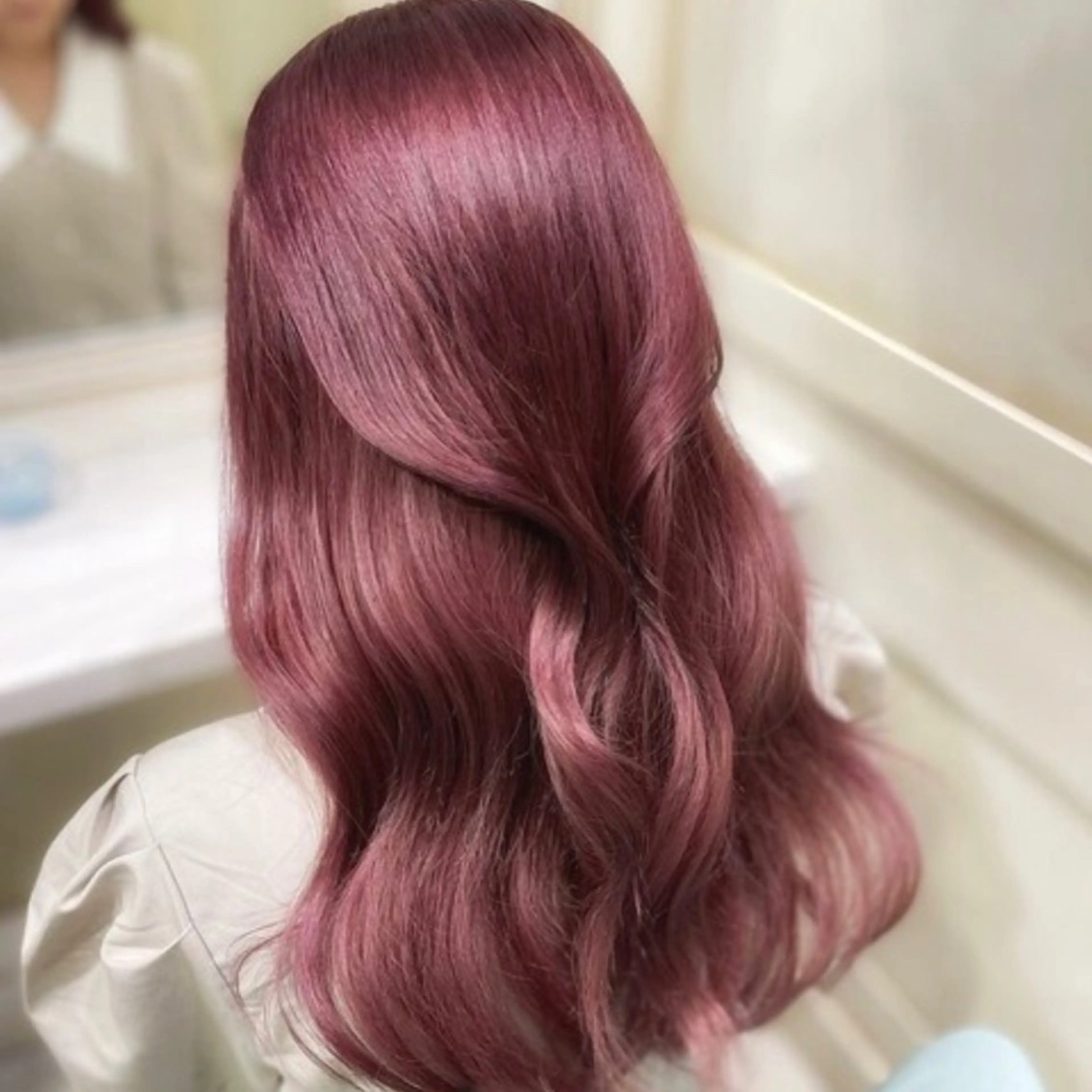 ロング カラー ピンクカラー ロング 💖ブリーチ/暖色 𝐘𝐮𝐢💖のヘアスタイル