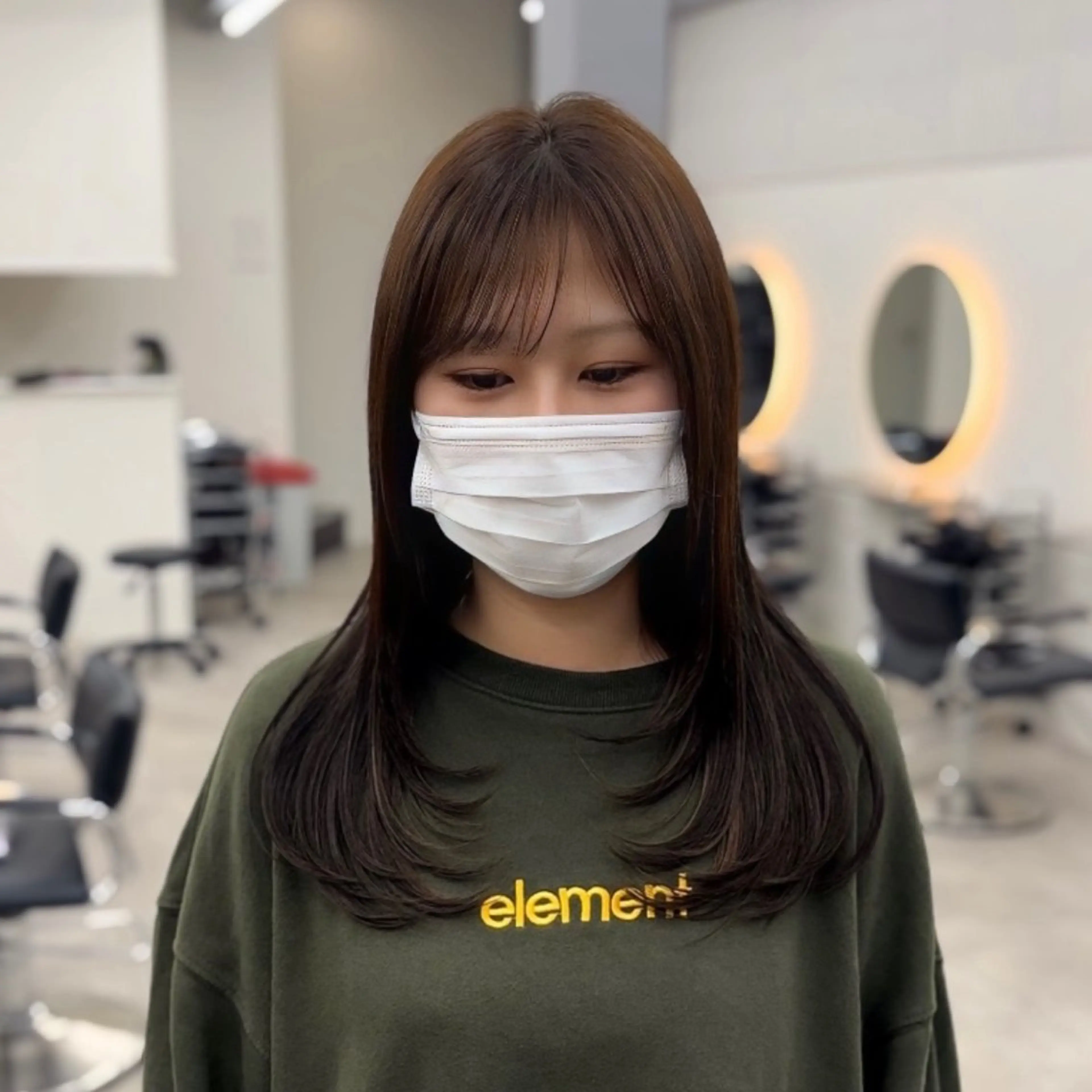 セミロング 顔まわりレイヤー 顔周りカット レイヤーカット 【レイヤー×透明感 カラー】mayaのヘアスタイル