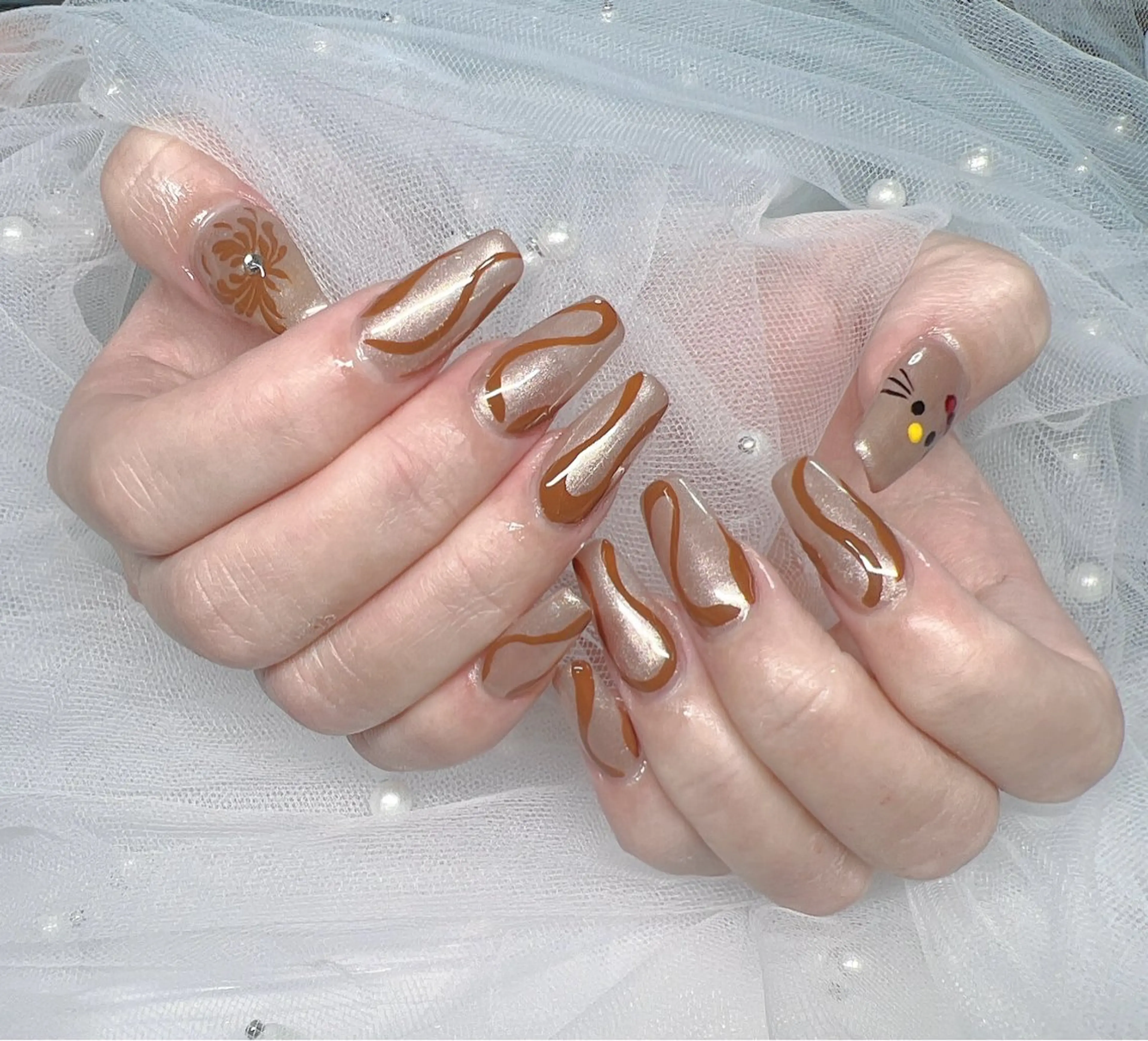 ケア＋チップ+10本アート＋パ-シの写真