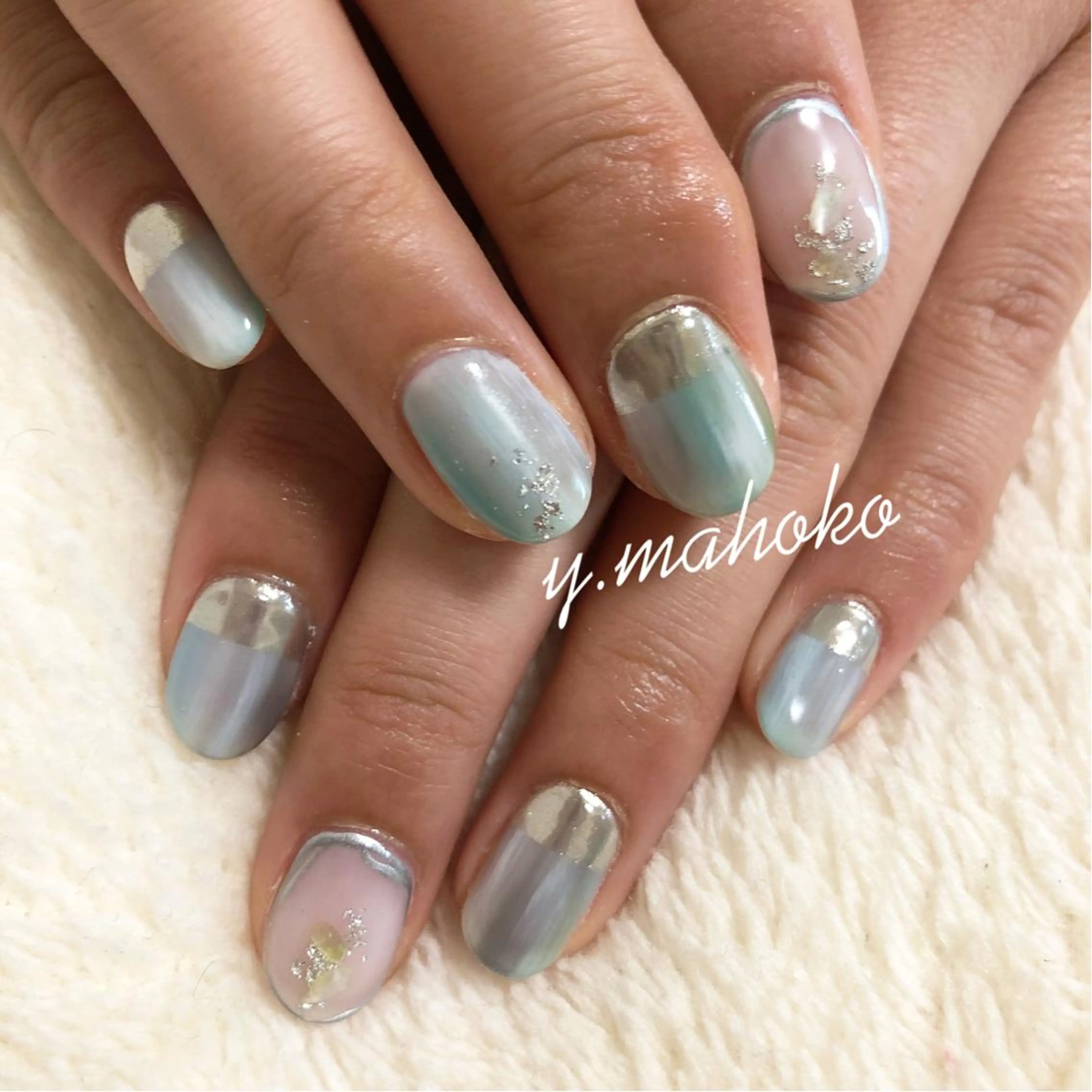 ネイル ハンドネイル She nail studio 原宿所属・パラジェル有/ スカルプ/mahoのネイルデザイン