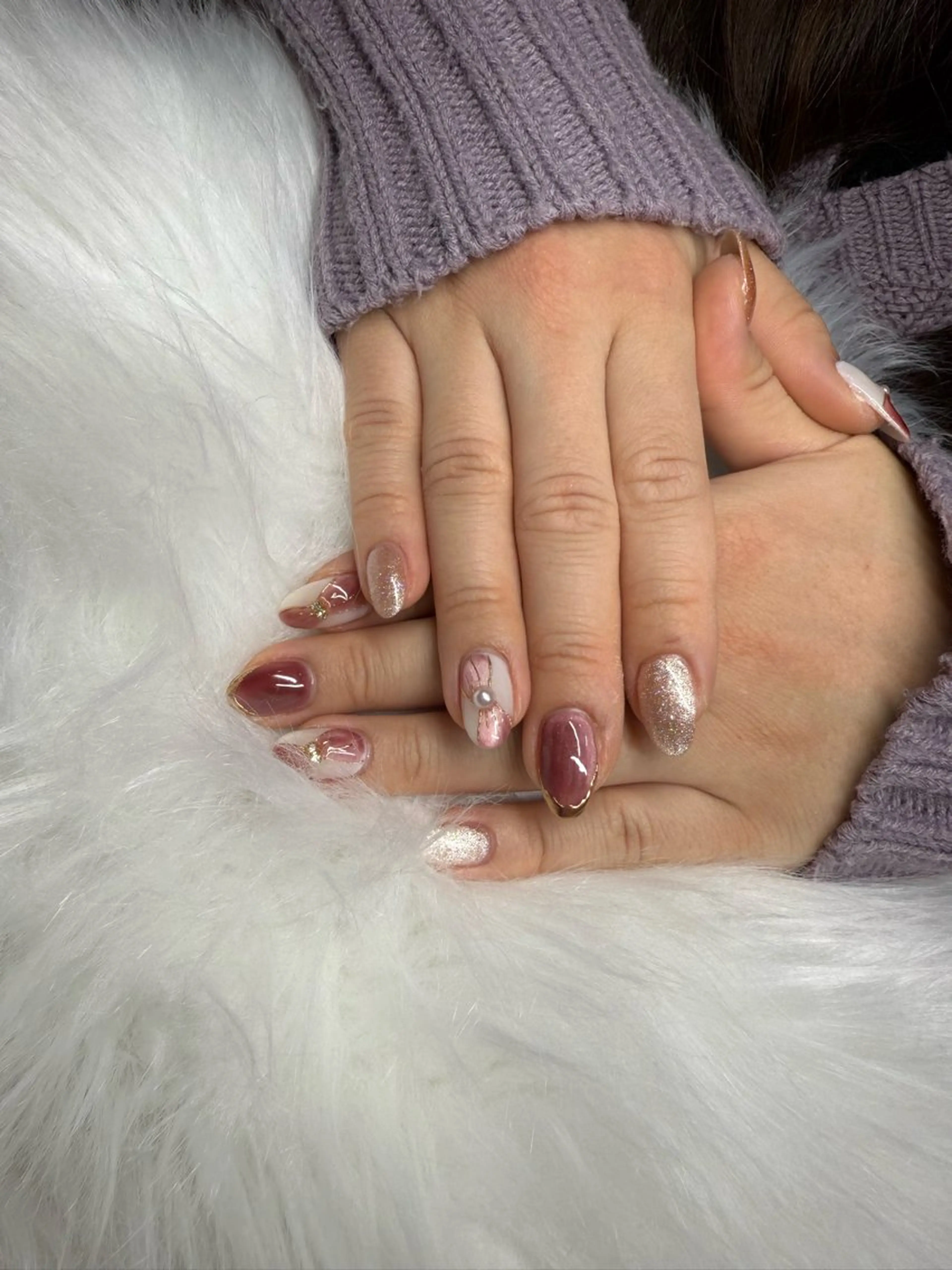 ネイル リボン R.I所属・R.I みちのネイルデザイン