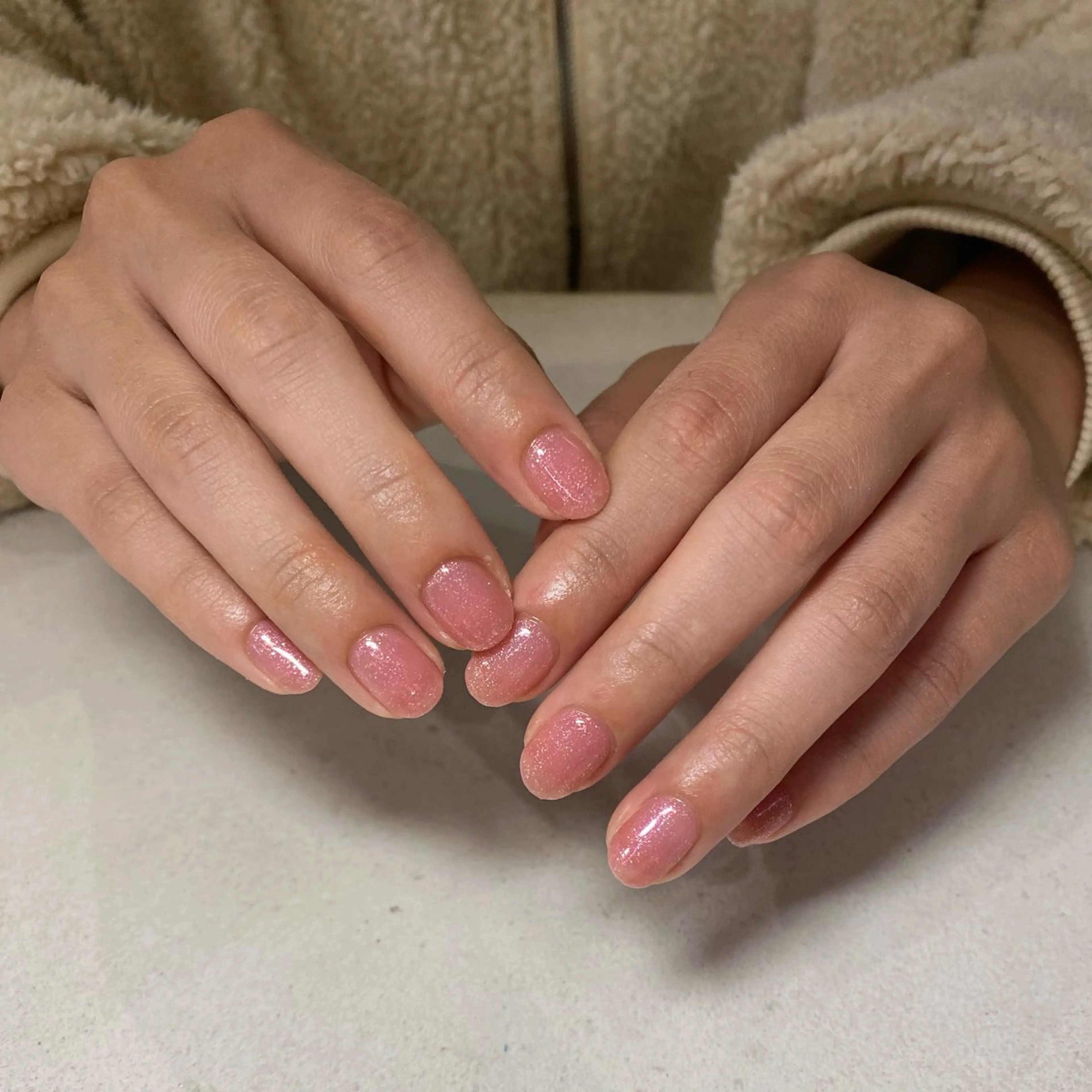 ネイル ラメ(グリッター) ピンク shiro 浜松駅前店所属・shiro 浜松駅前店のネイルデザイン