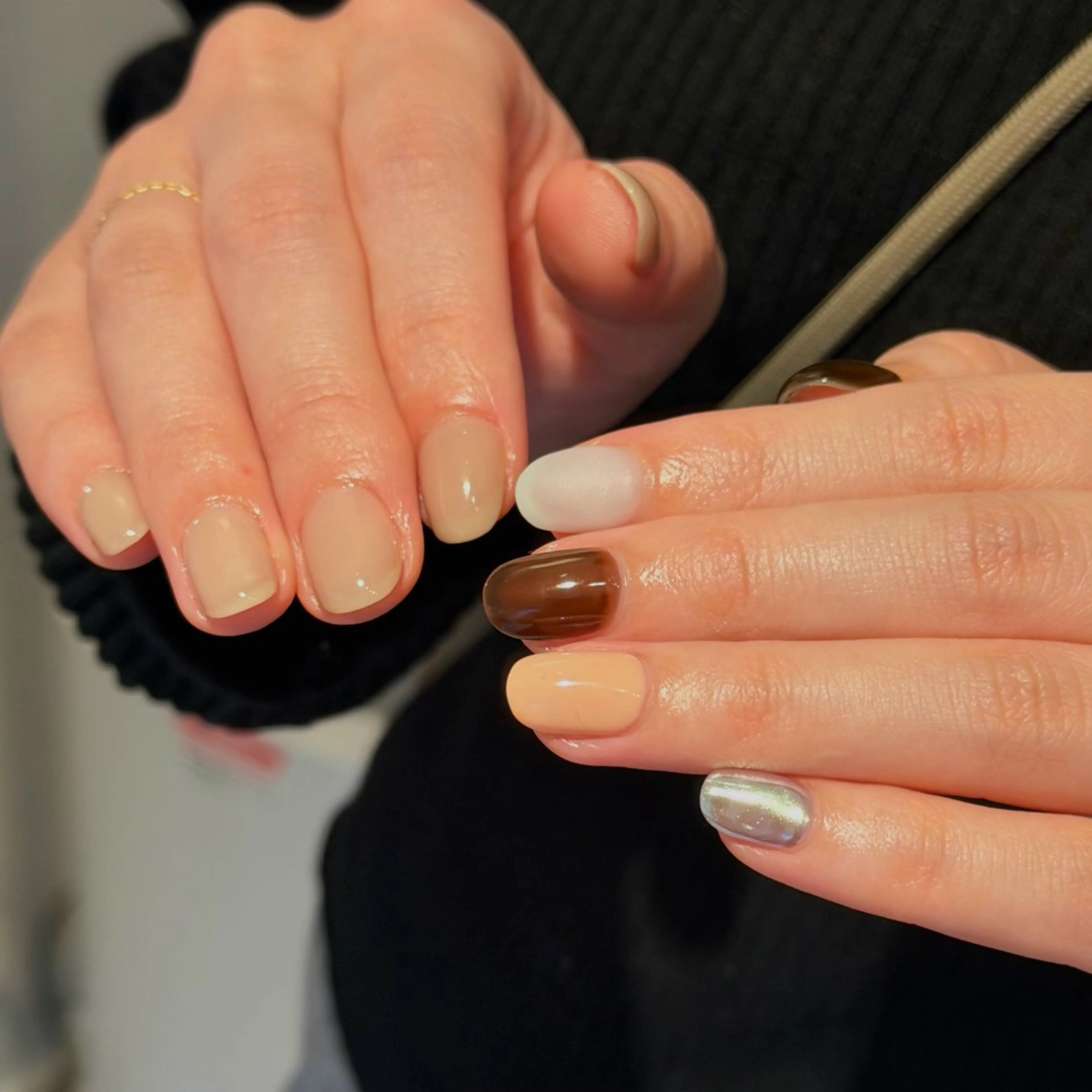 ネイル クリアネイル フラッシュネイル フラッシュマグ フレンチネイル マグネットネイル Luana所属・Luana nailのネイルデザイン