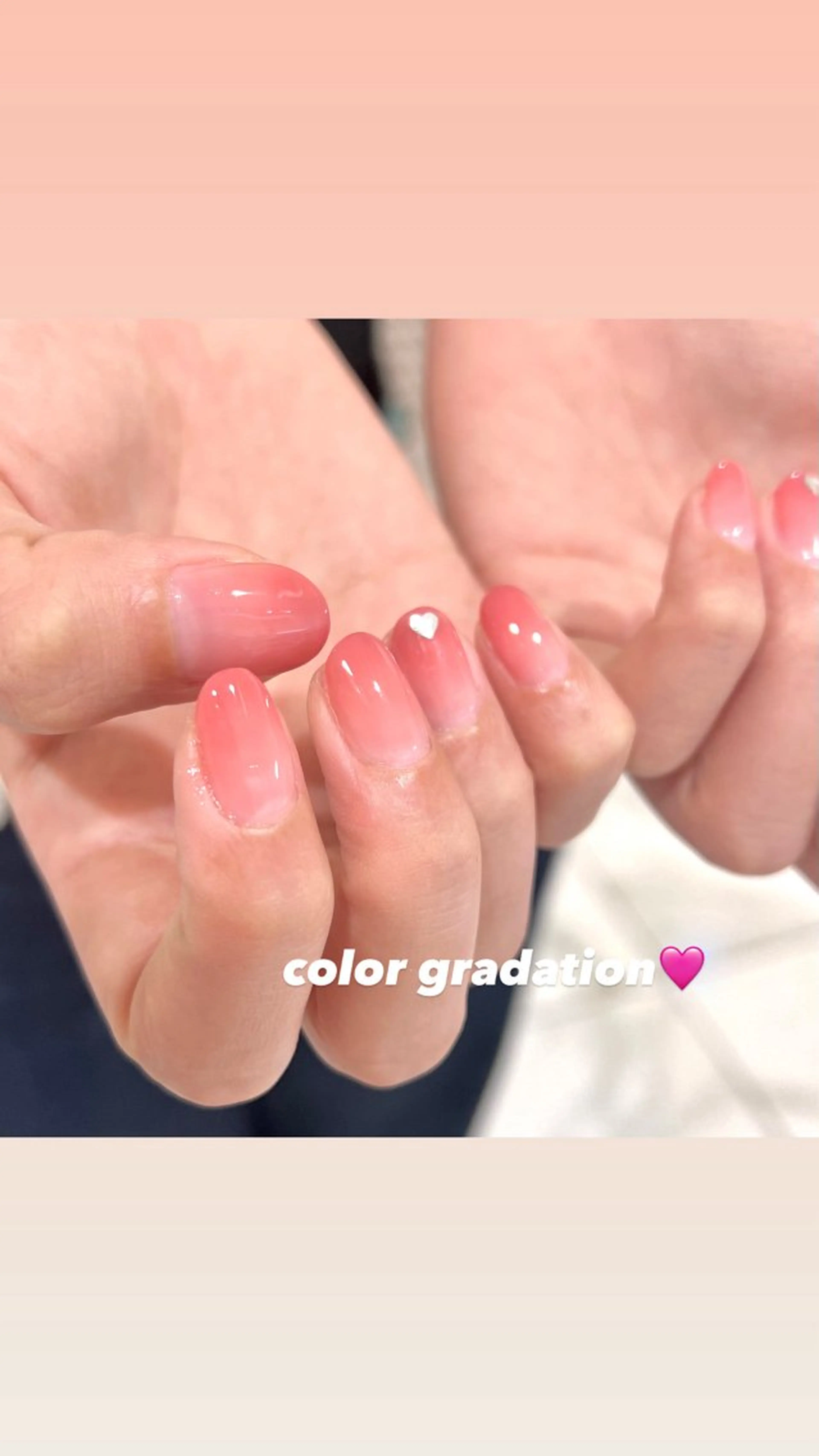 ネイル ハート ハンドネイル 🎀チーク/ちゅるん 🫧chisa🎀のネイルデザイン